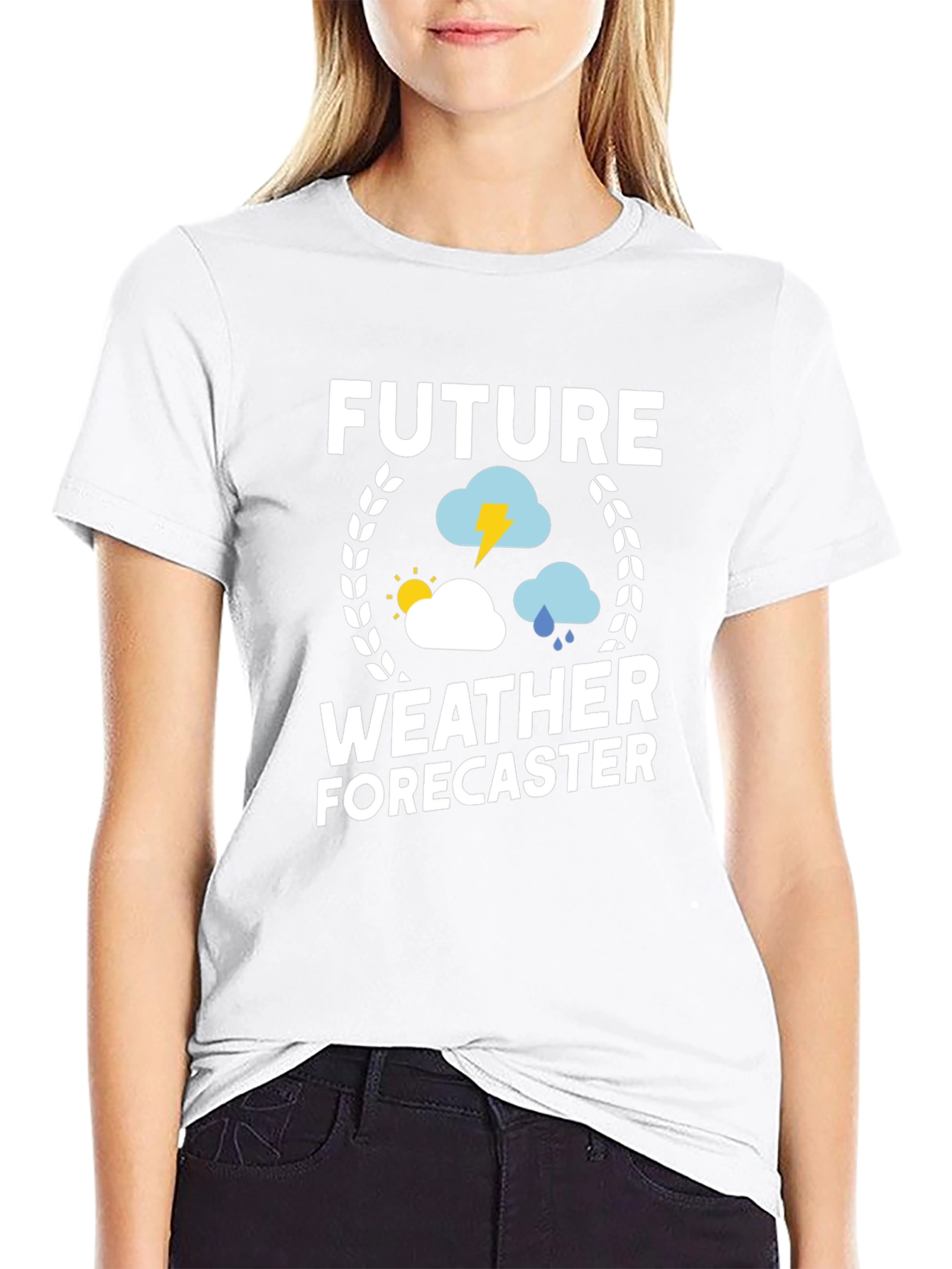 Future Weather Forecaster Black Graphic Tee Shirt