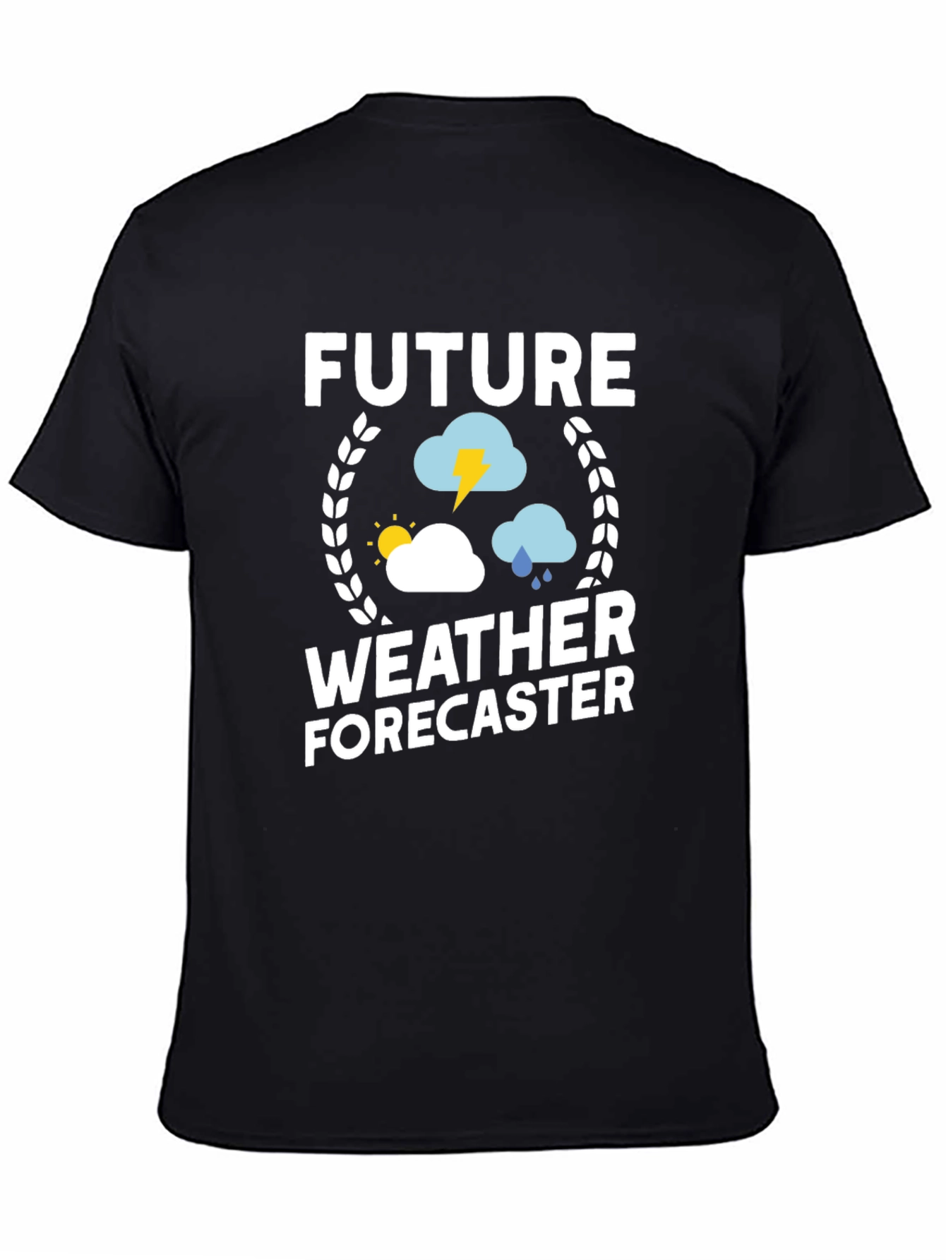 Future Weather Forecaster Black Graphic Tee Shirt