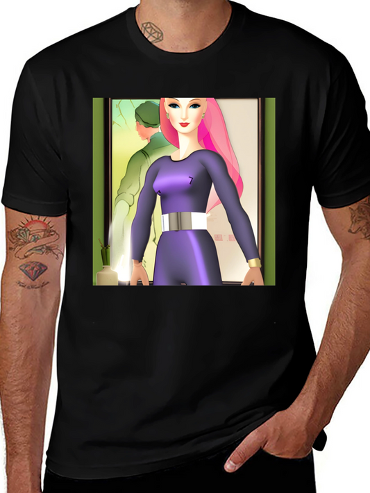 Abstract Art T-Shirt: Retro-Futuristic Style