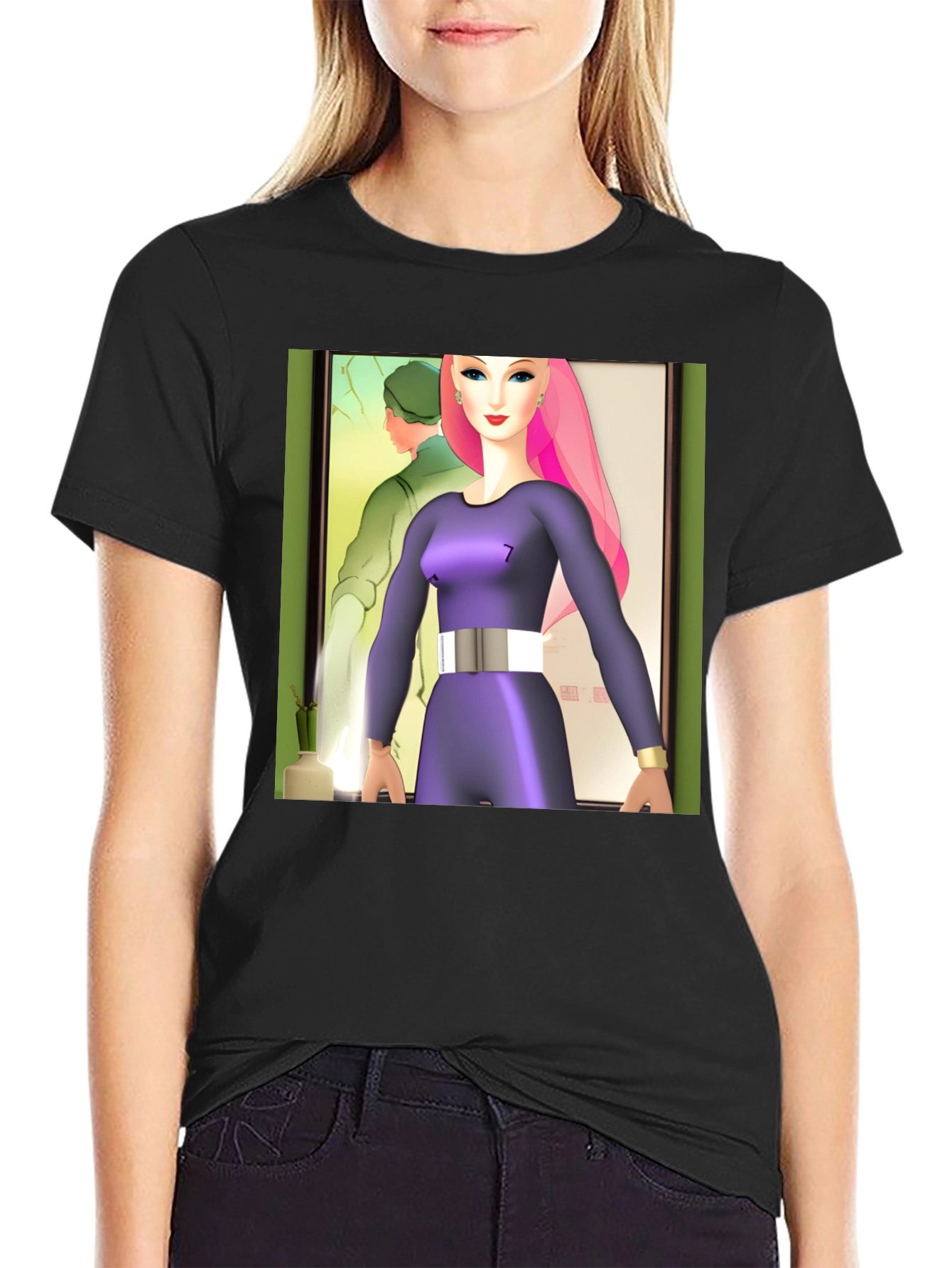 Abstract Art T-Shirt: Retro-Futuristic Style
