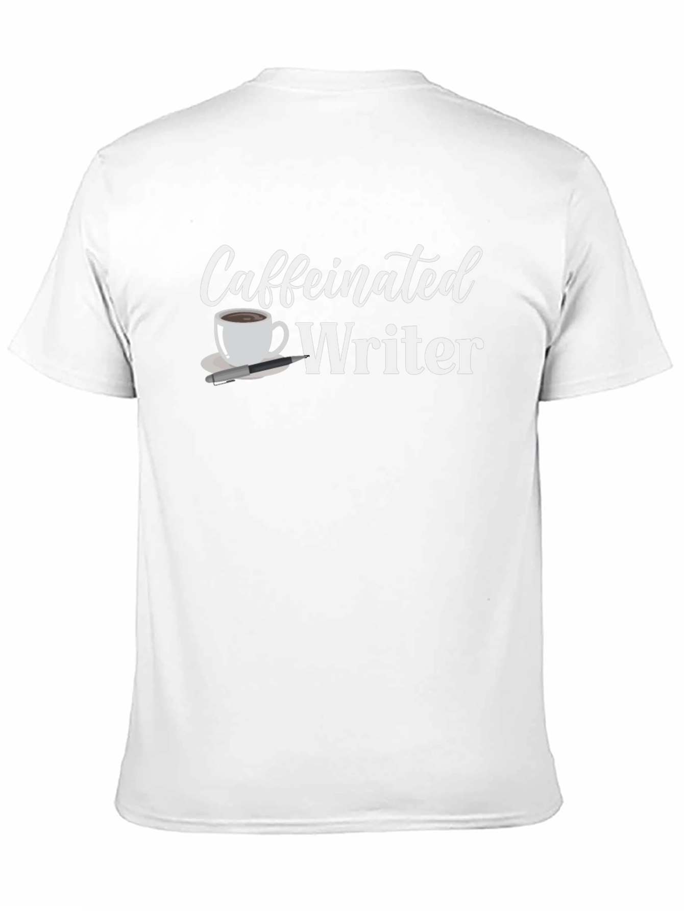 Caffeinated Writer Graphic T-Shirt - Black Cotton Tee