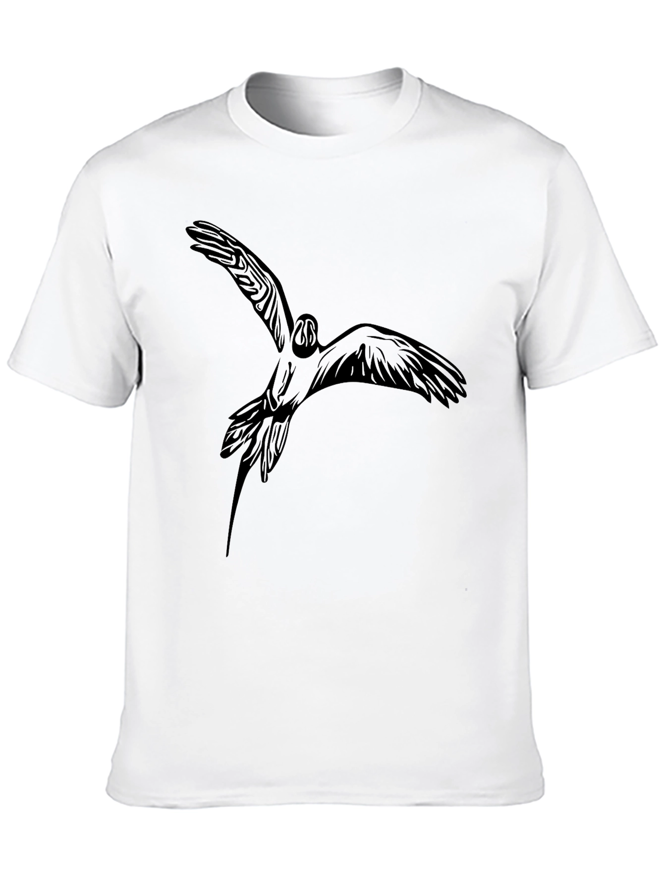 Black Bird Graphic Tee - Stylish Mens Casual T-Shirt