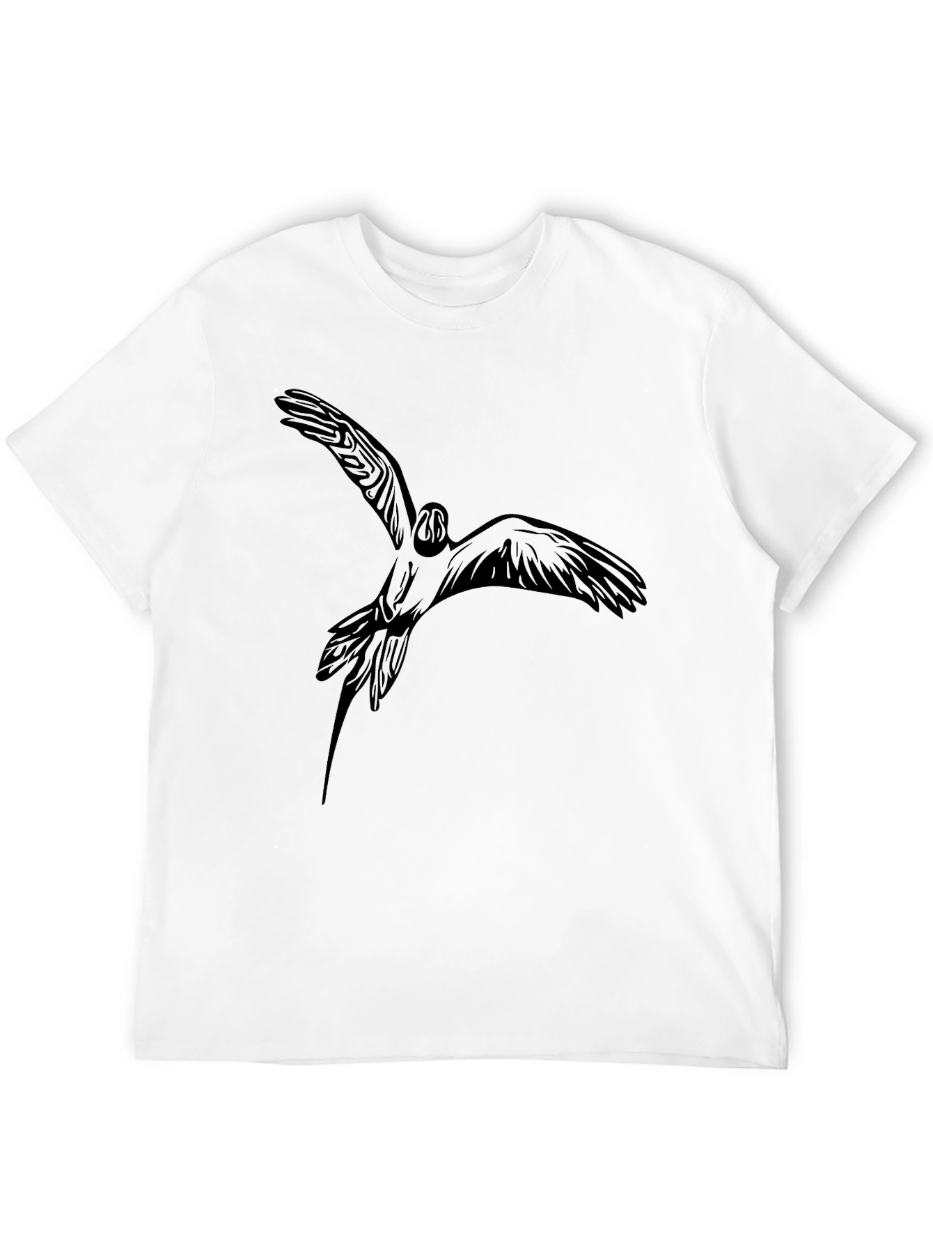 Black Bird Graphic Tee - Stylish Mens Casual T-Shirt