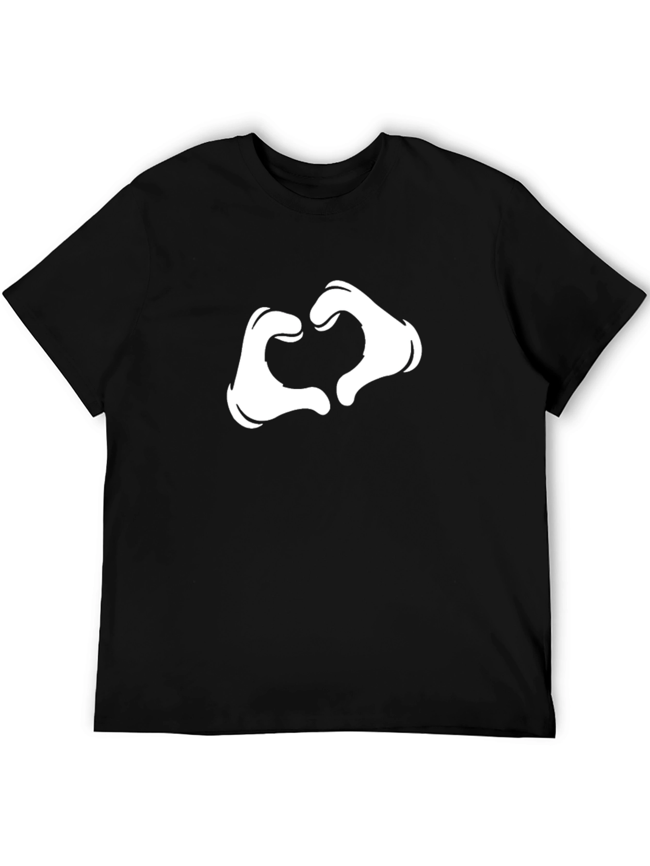 Heart Hands Graphic Tee - Modern Black T-Shirt