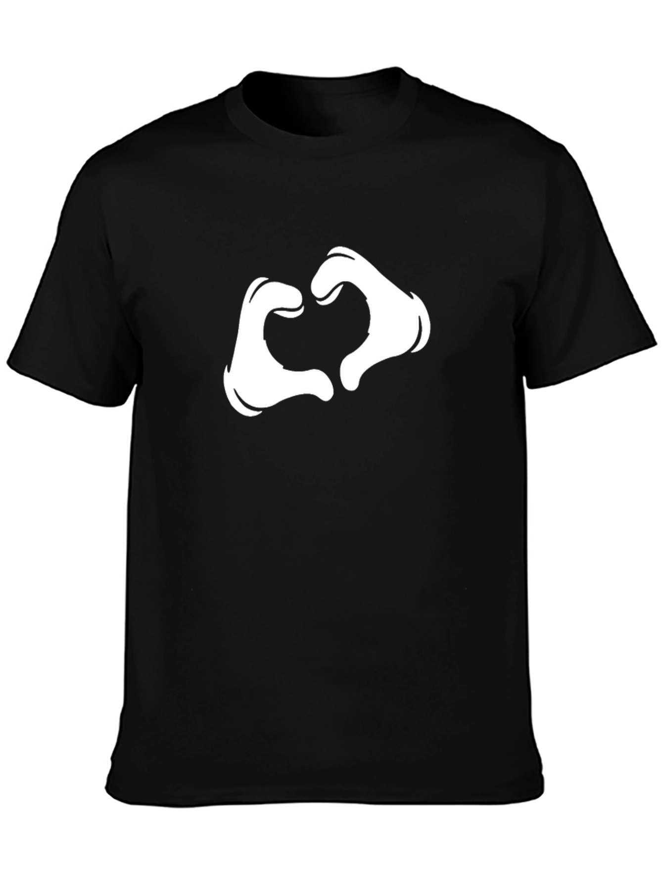 Heart Hands Graphic Tee - Modern Black T-Shirt