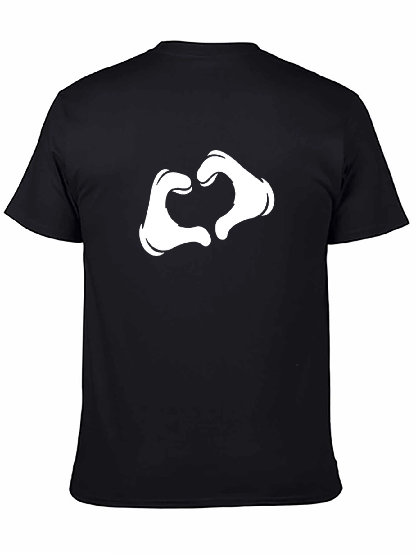 Heart Hands Graphic Tee - Modern Black T-Shirt