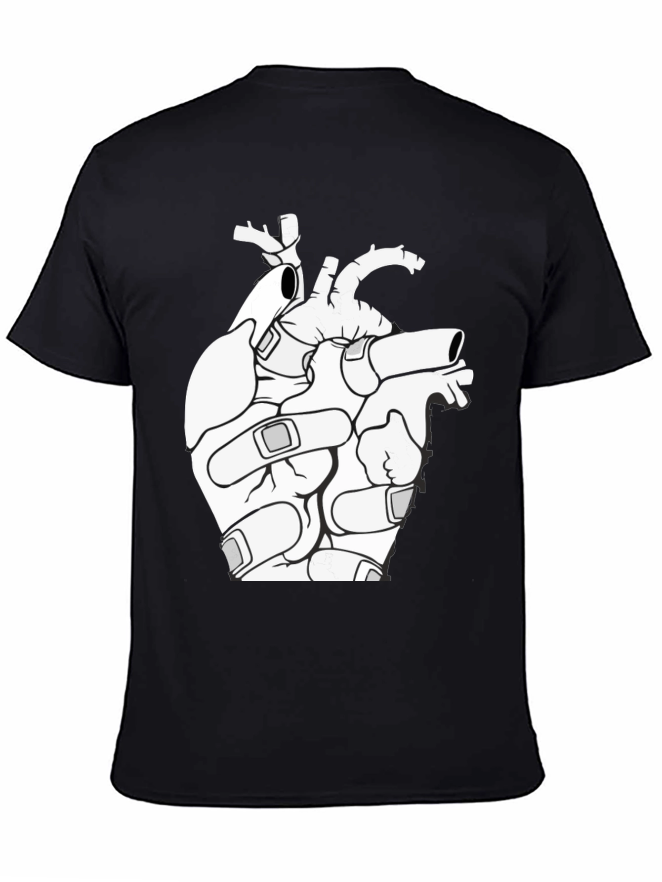 Anatomical Heart T-Shirt - Bandaged Heart Graphic Tee