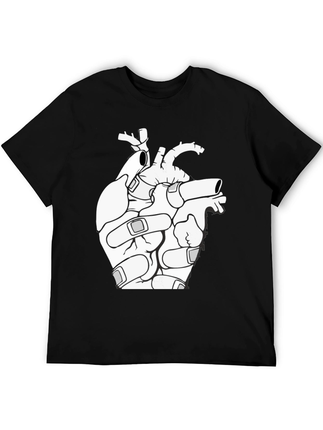 Anatomical Heart T-Shirt - Bandaged Heart Graphic Tee