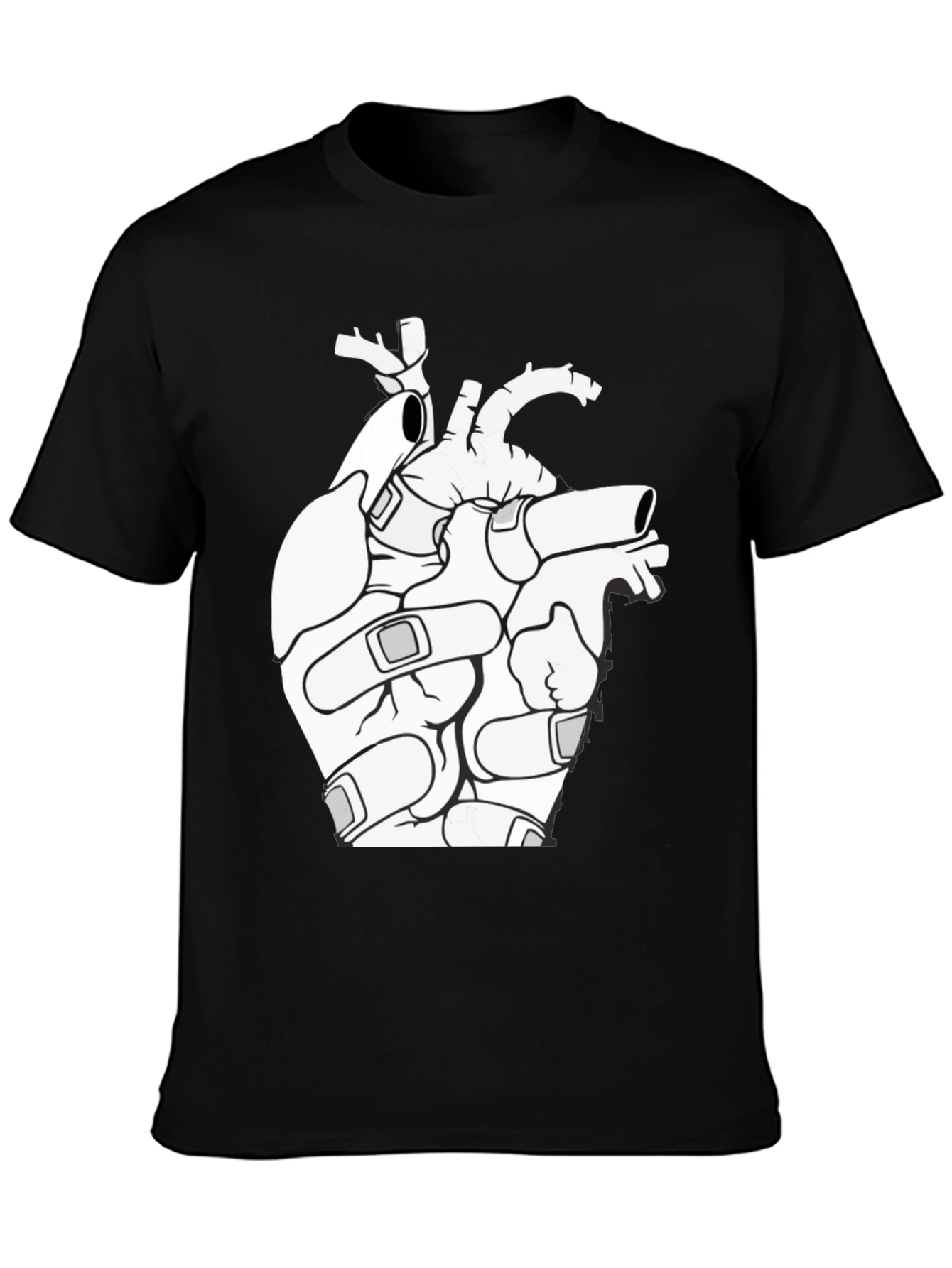 Anatomical Heart T-Shirt - Bandaged Heart Graphic Tee