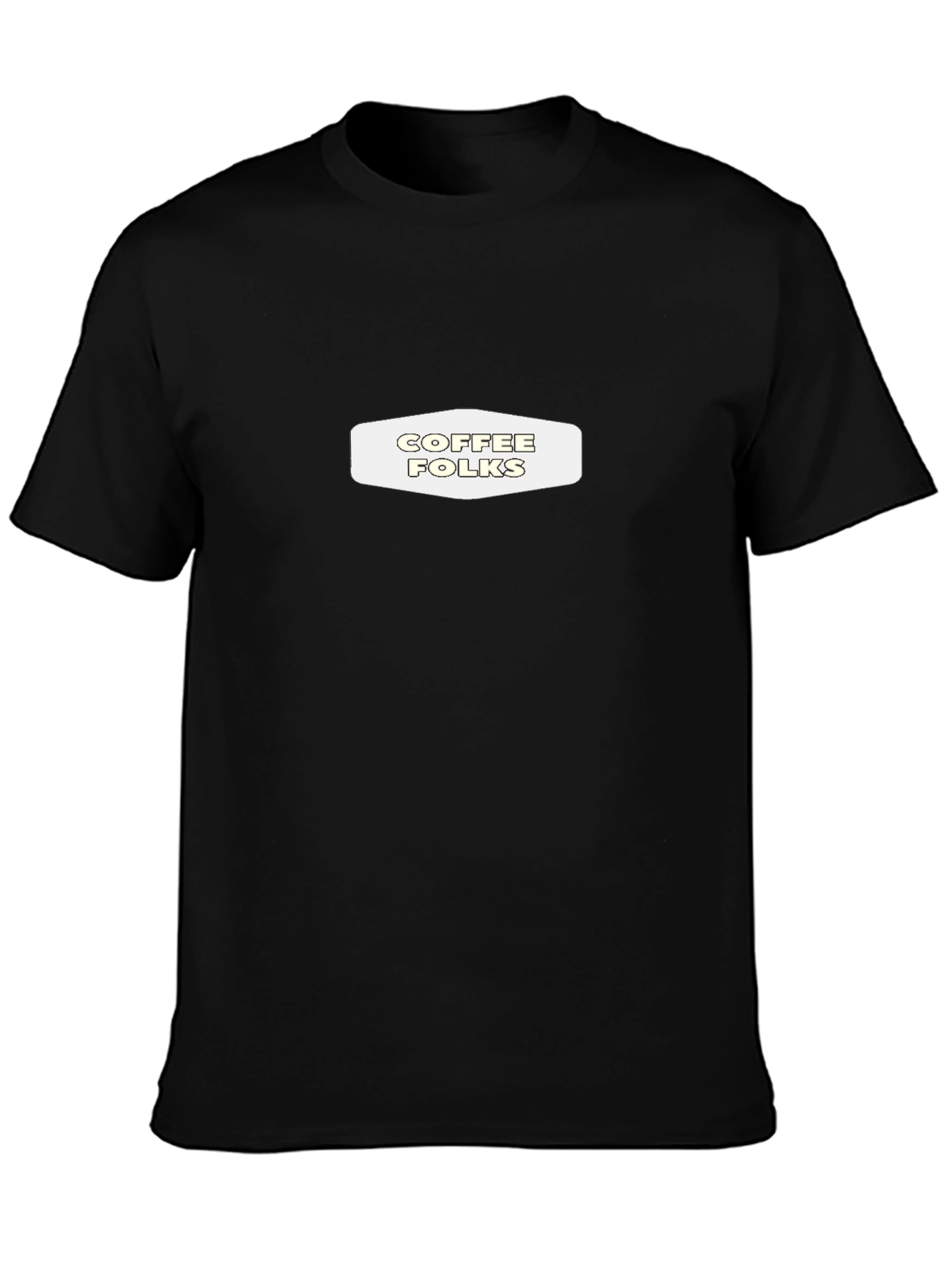 Coffee Folks Graphic Tee - Black Casual T-Shirt