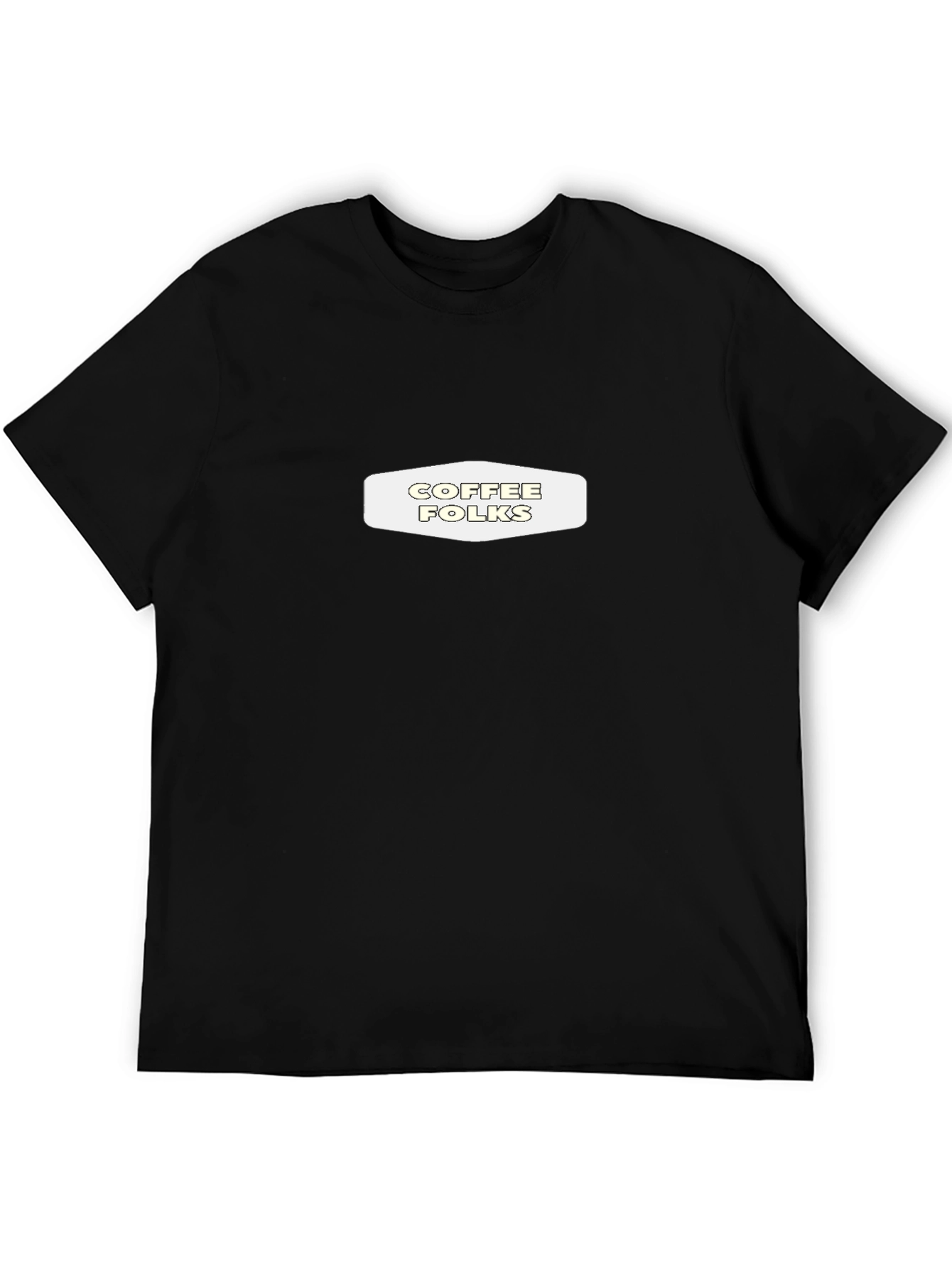 Coffee Folks Graphic Tee - Black Casual T-Shirt