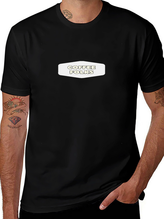 Coffee Folks Graphic Tee - Black Casual T-Shirt