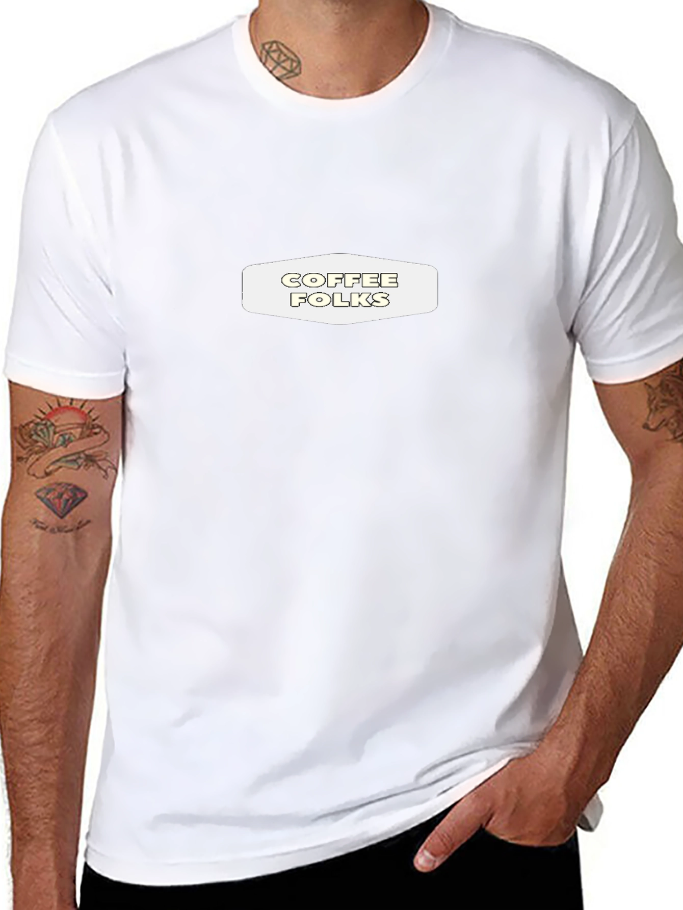 Coffee Folks Graphic Tee - Black Casual T-Shirt