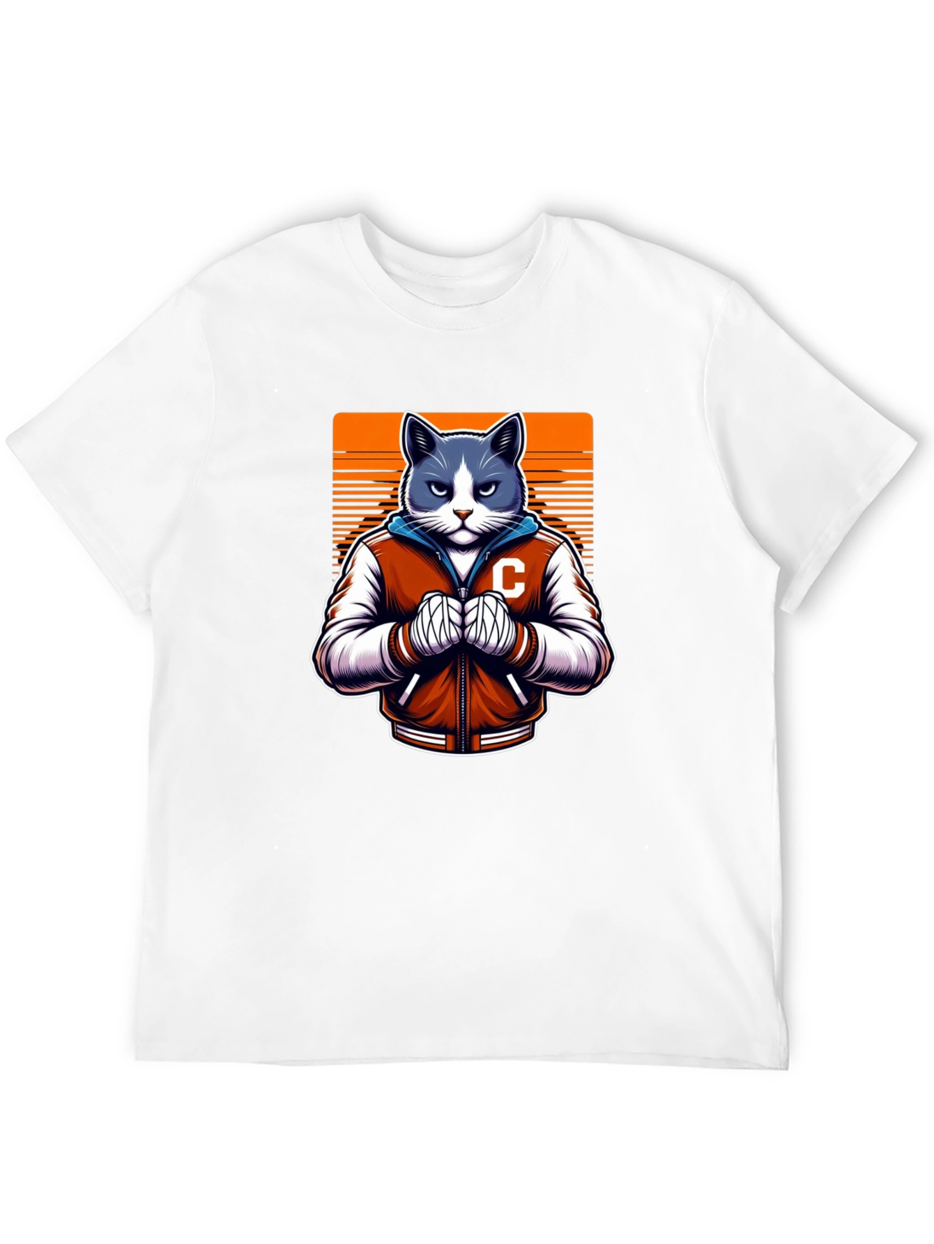 Cool Cat College Jacket Graphic Tee