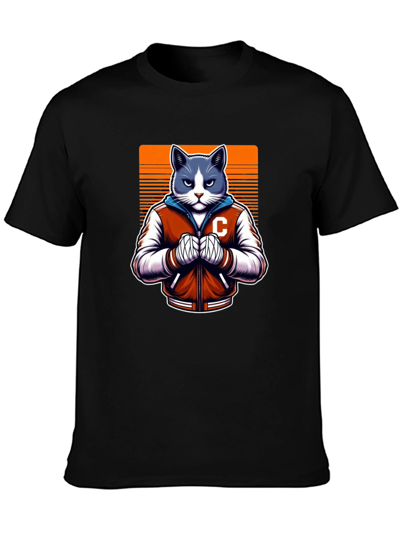 Cool Cat College Jacket Graphic Tee