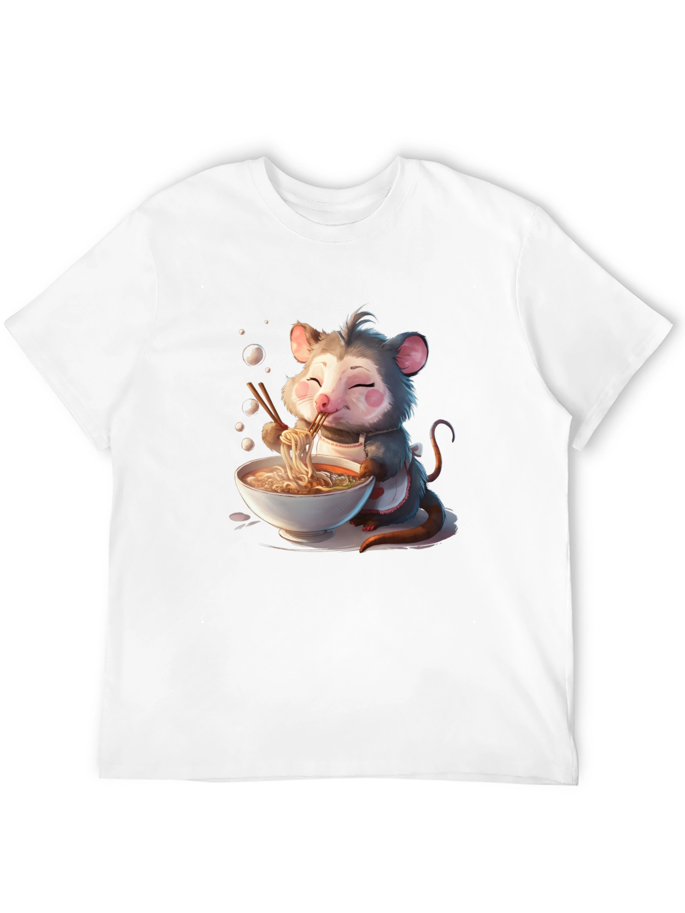 Opossum Ramen T-Shirt - Cute Cartoon Design