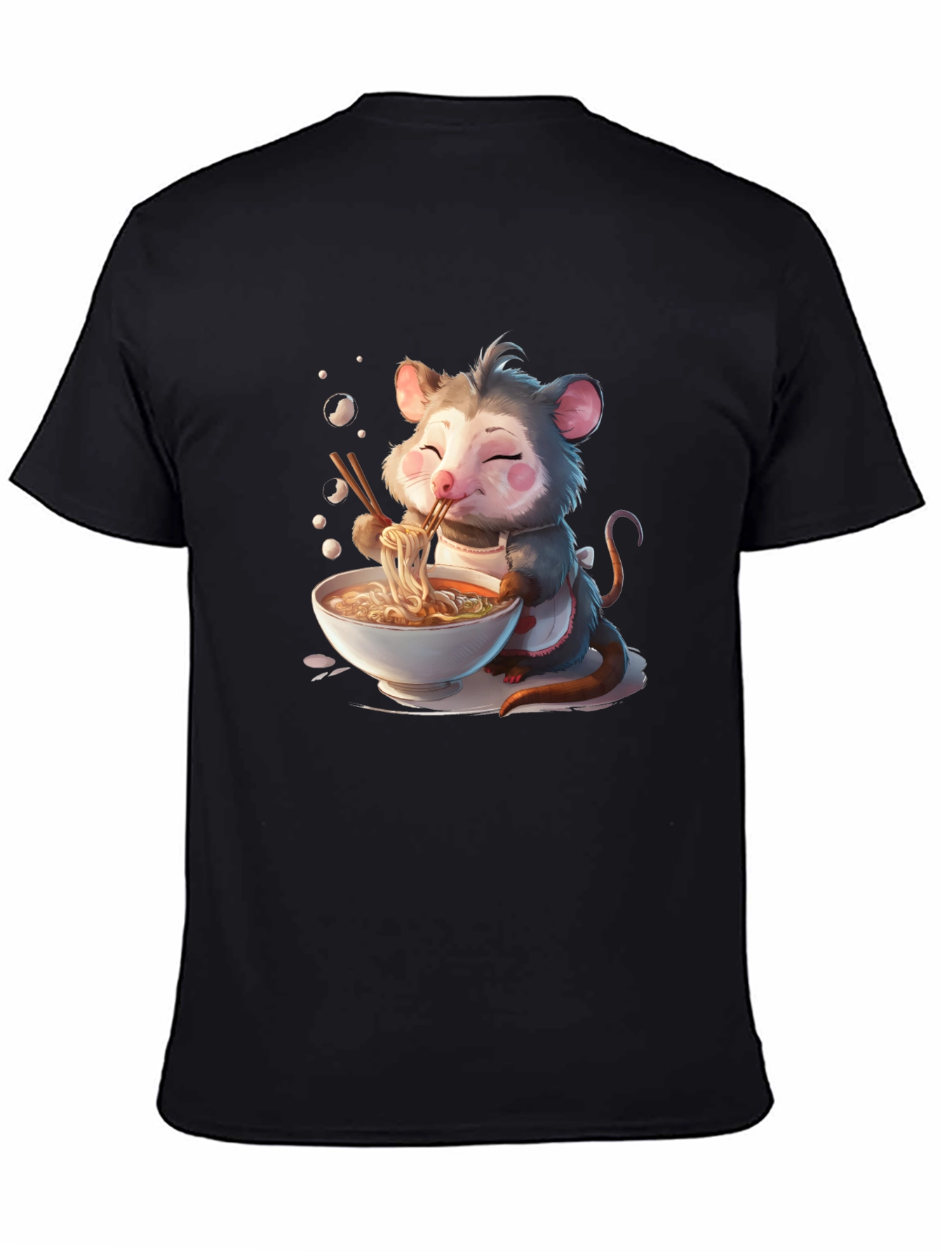 Opossum Ramen T-Shirt - Cute Cartoon Design