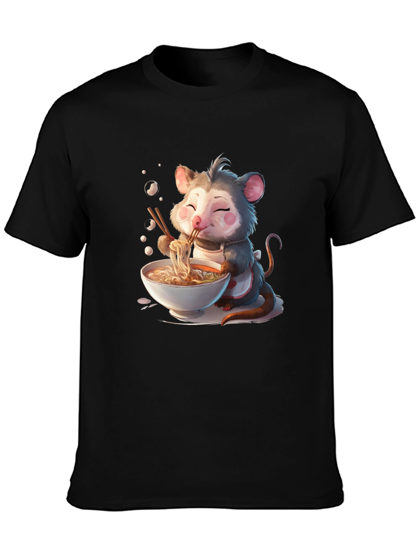 Opossum Ramen T-Shirt - Cute Cartoon Design