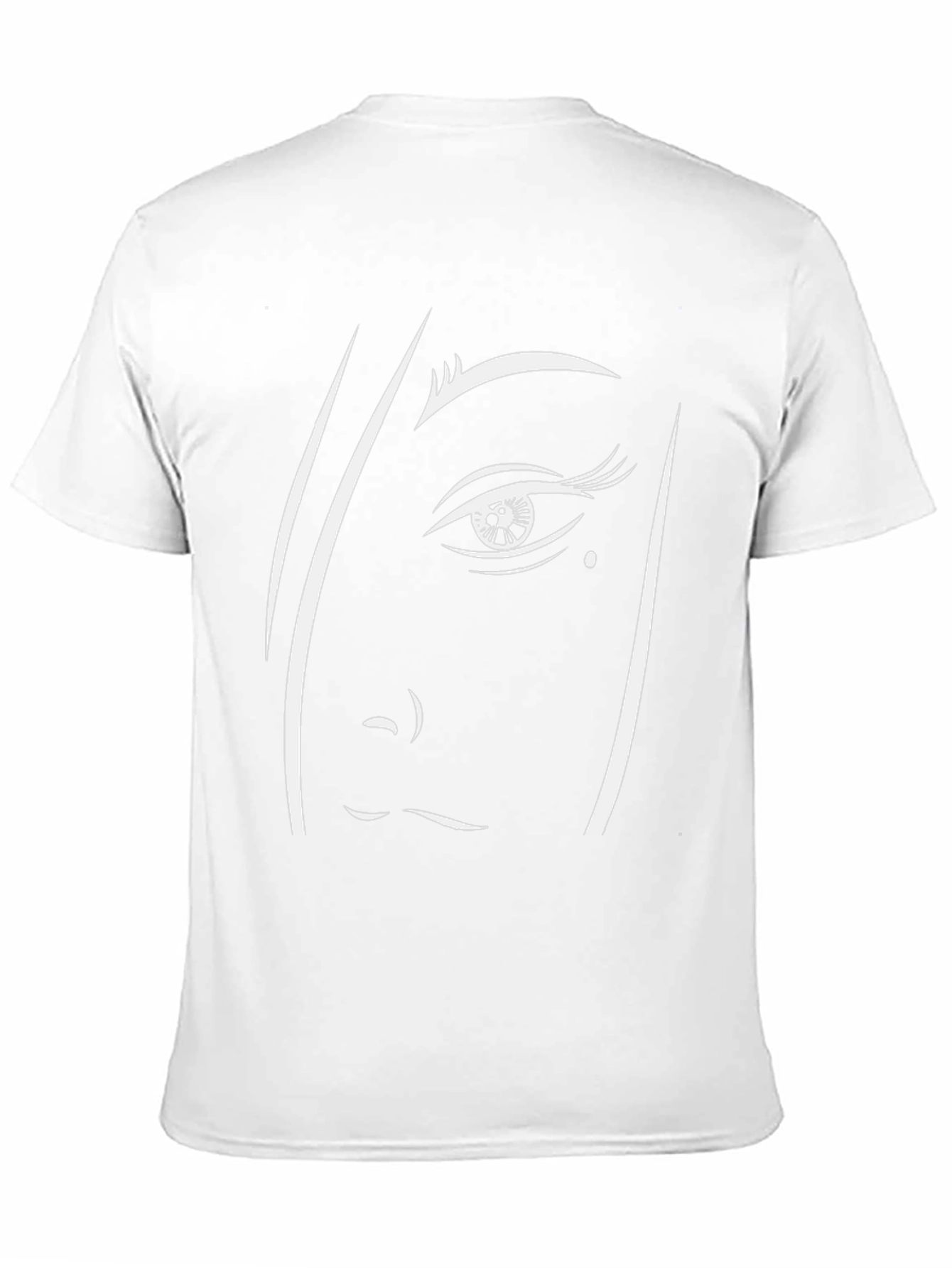Abstract Face Graphic Tee - Modern Black T-Shirt