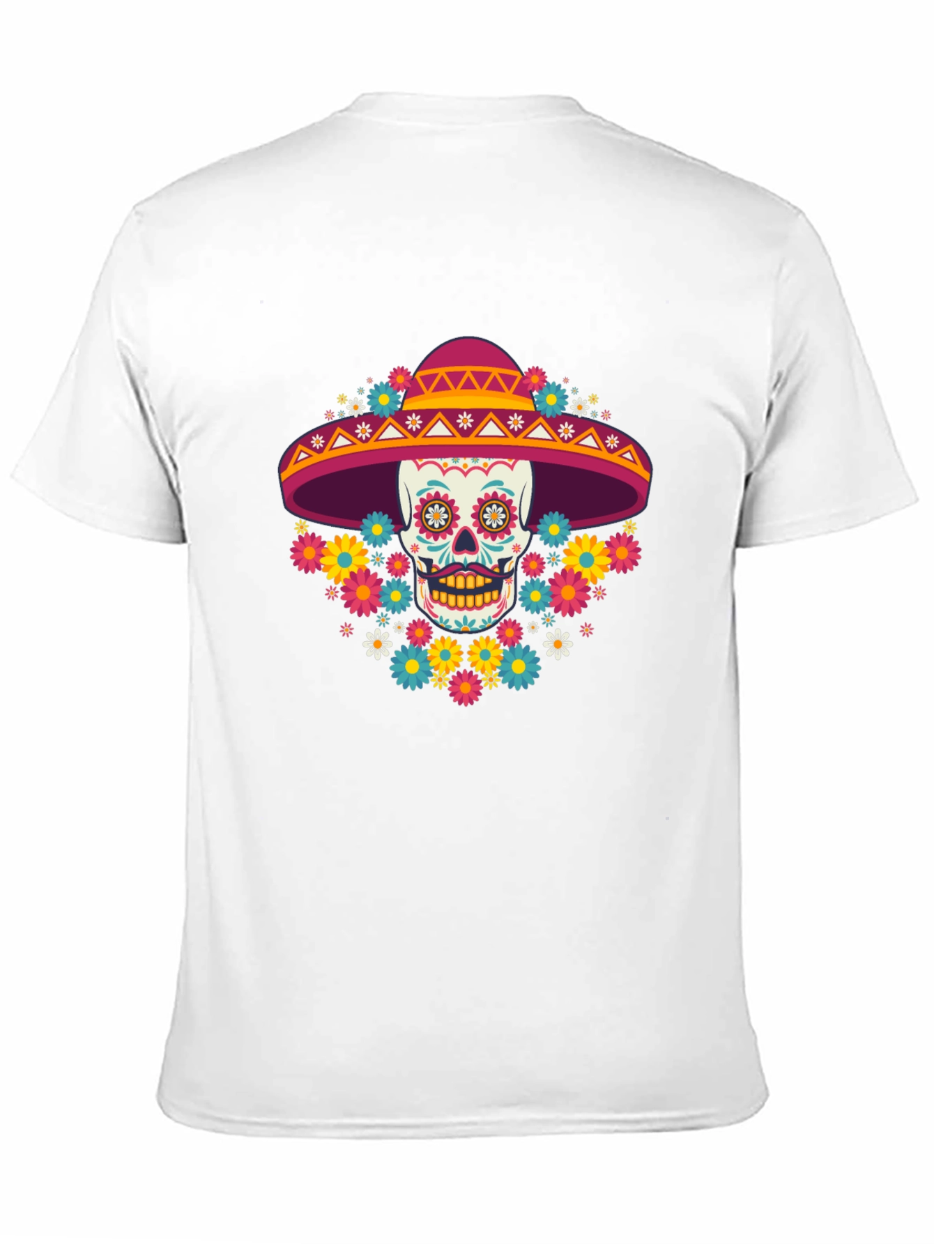 Day of the Dead Skull Graphic T-Shirt