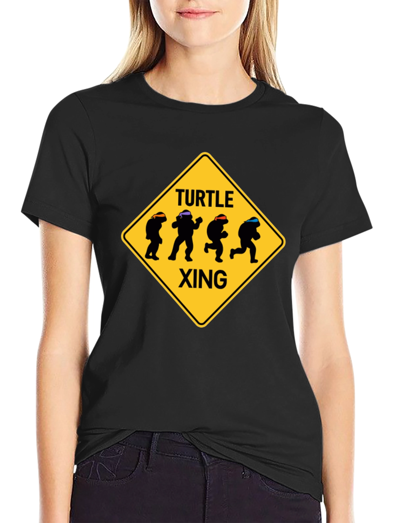 Turtle Xing T-Shirt - Ninja Turtle Crossing Tee