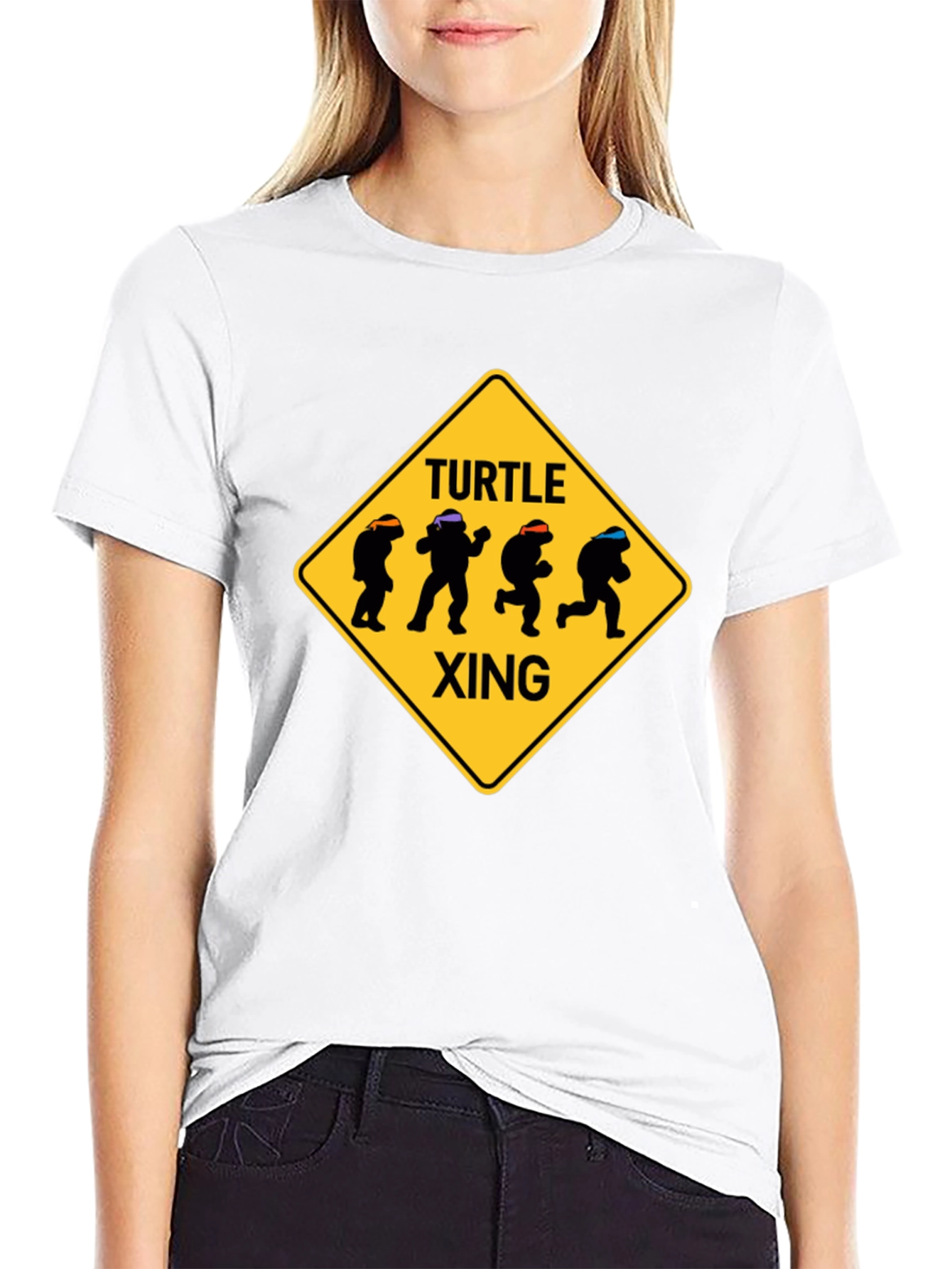 Turtle Xing T-Shirt - Ninja Turtle Crossing Tee