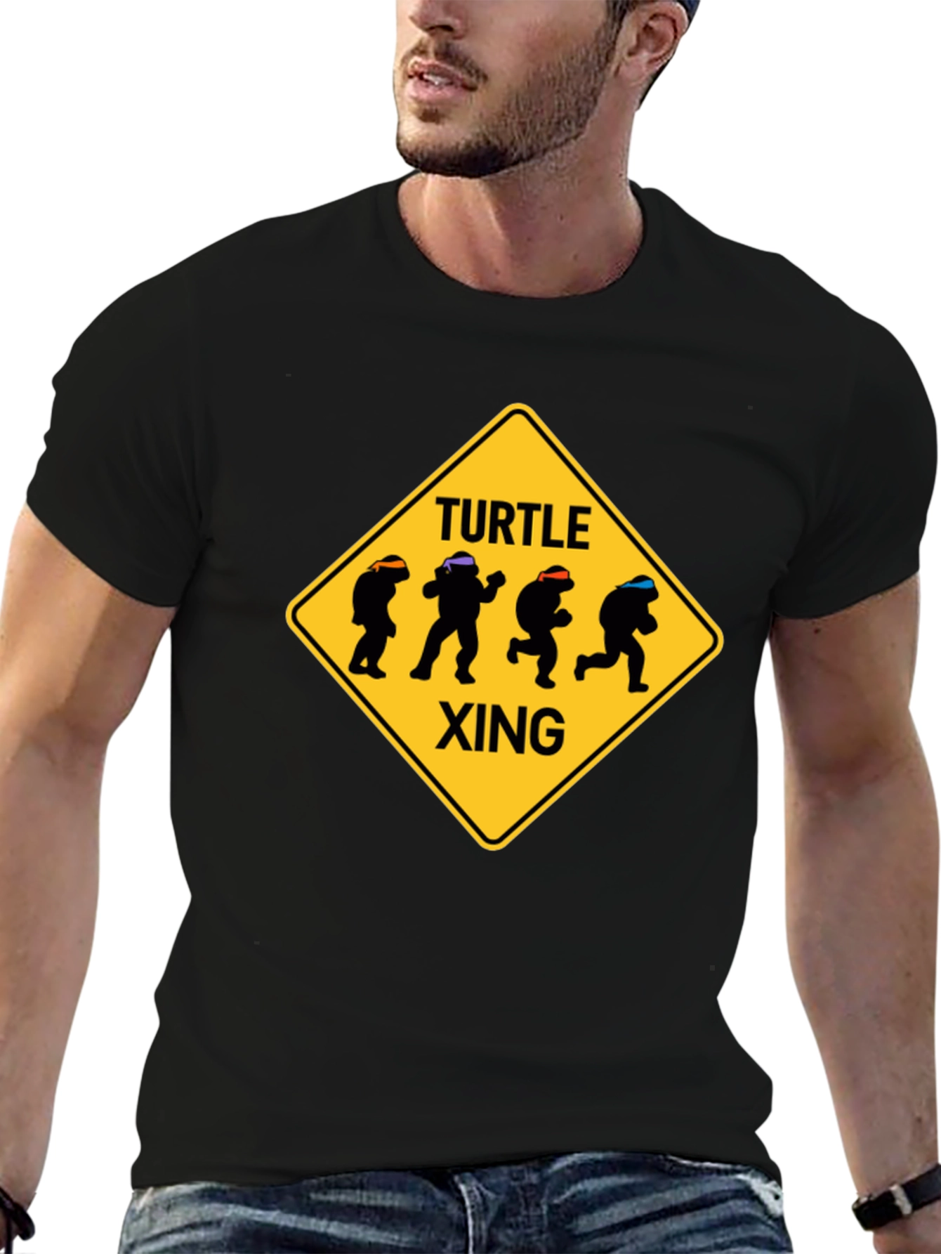 Turtle Xing T-Shirt - Ninja Turtle Crossing Tee