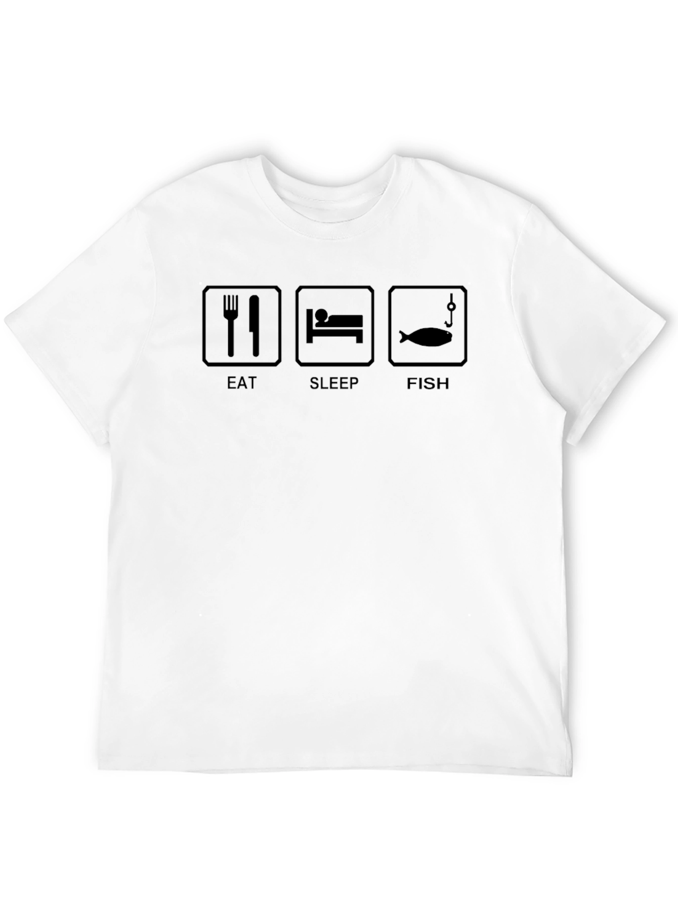 Eat Sleep Fish T-Shirt Funny Fishing Graphic Tee