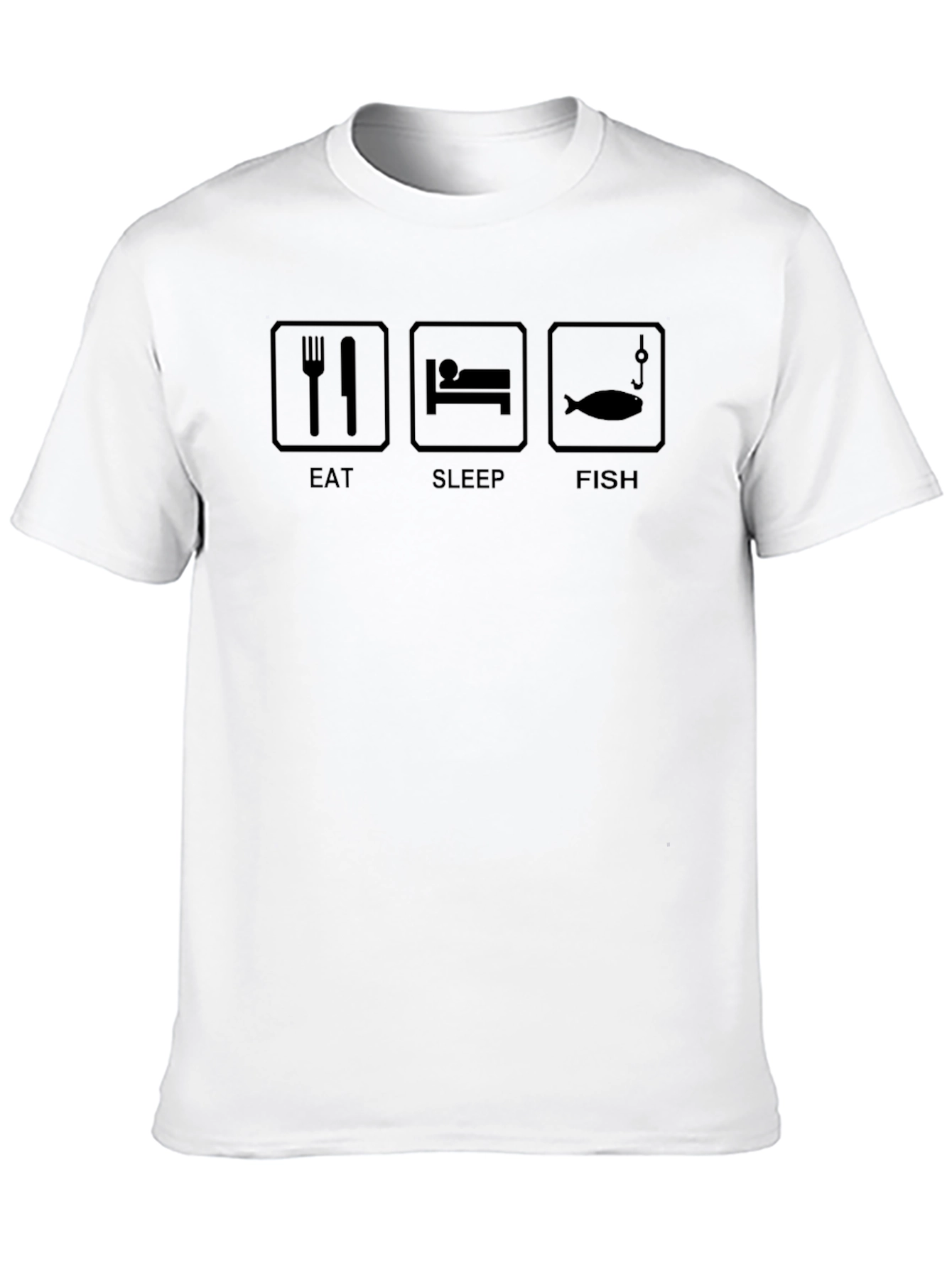Eat Sleep Fish T-Shirt Funny Fishing Graphic Tee