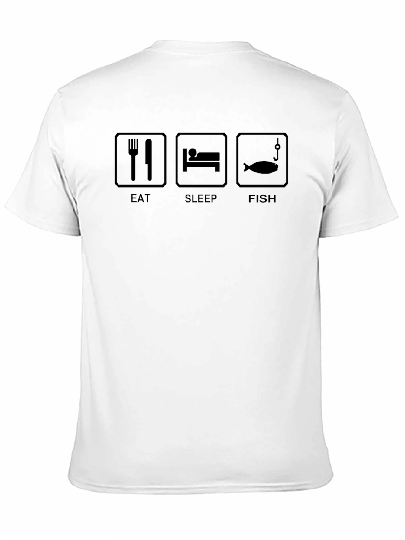 Eat Sleep Fish T-Shirt Funny Fishing Graphic Tee