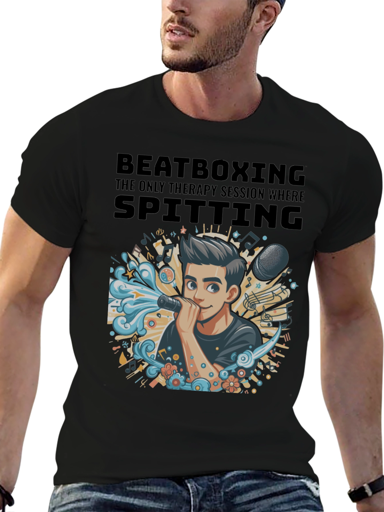 Beatboxing Therapy Session Graphic T-Shirt