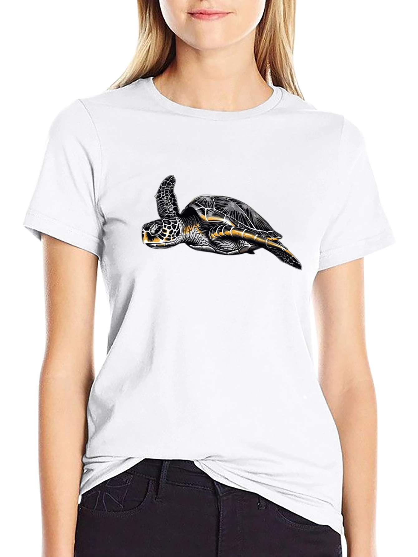 Turtle Graphic Black T-Shirt