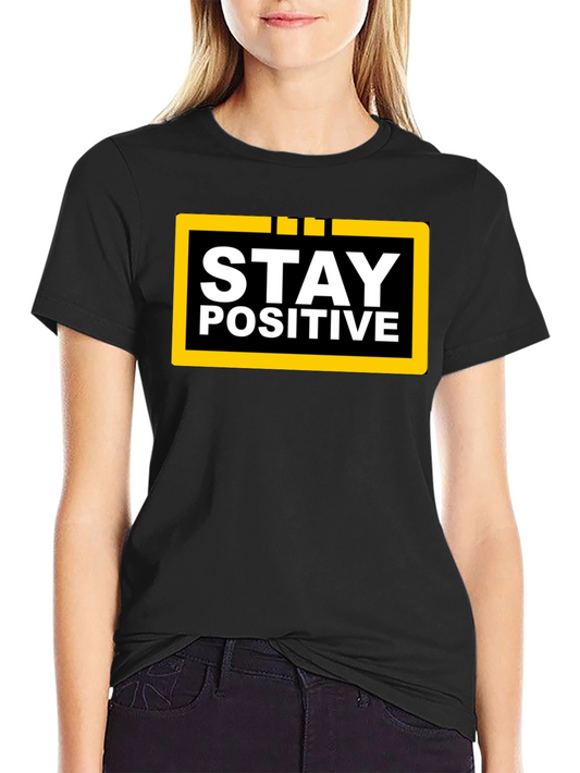 Stay Positive Graphic T-Shirt - Black