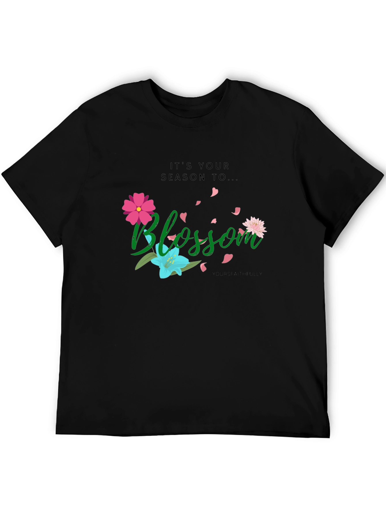 Blossom Graphic T-Shirt - Black