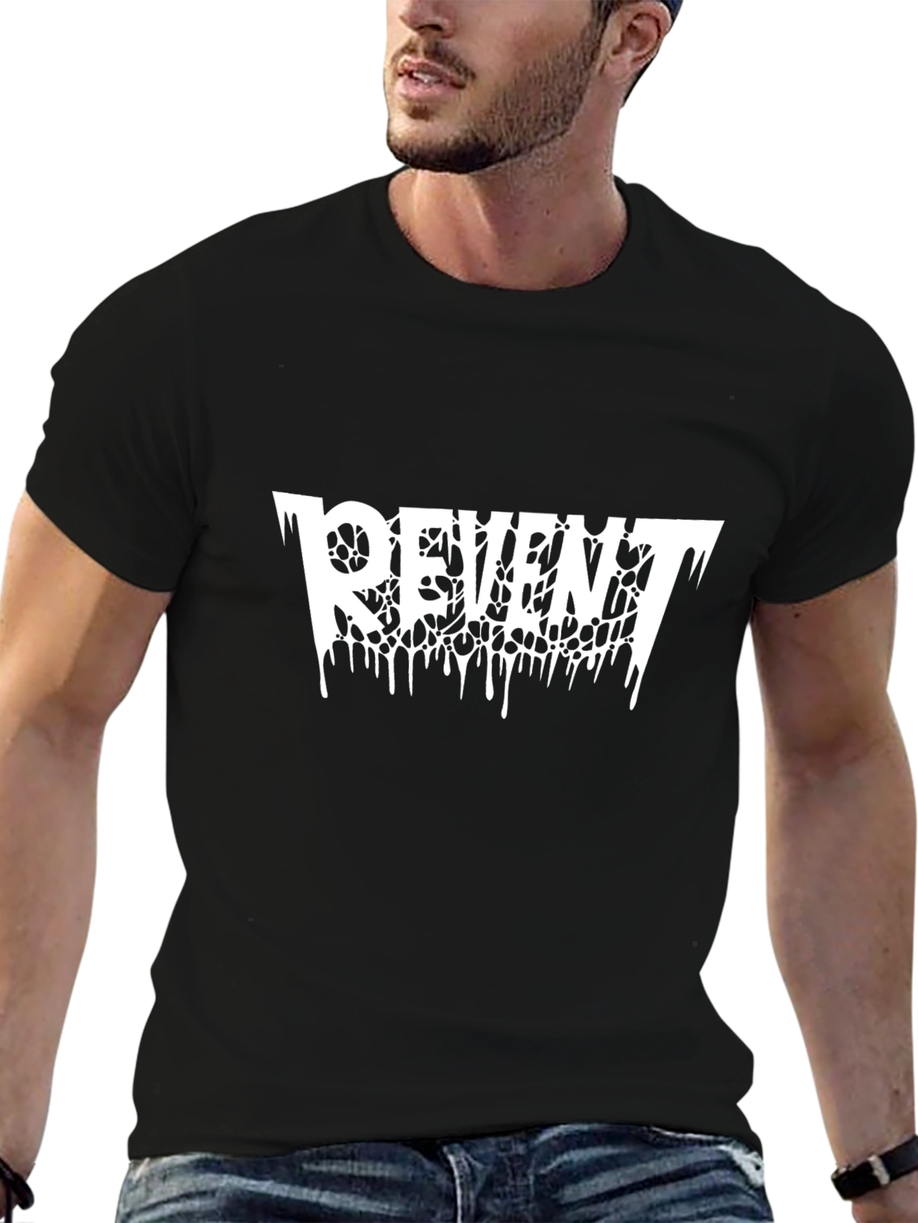 Black Graphic T-Shirt - REVENT Design