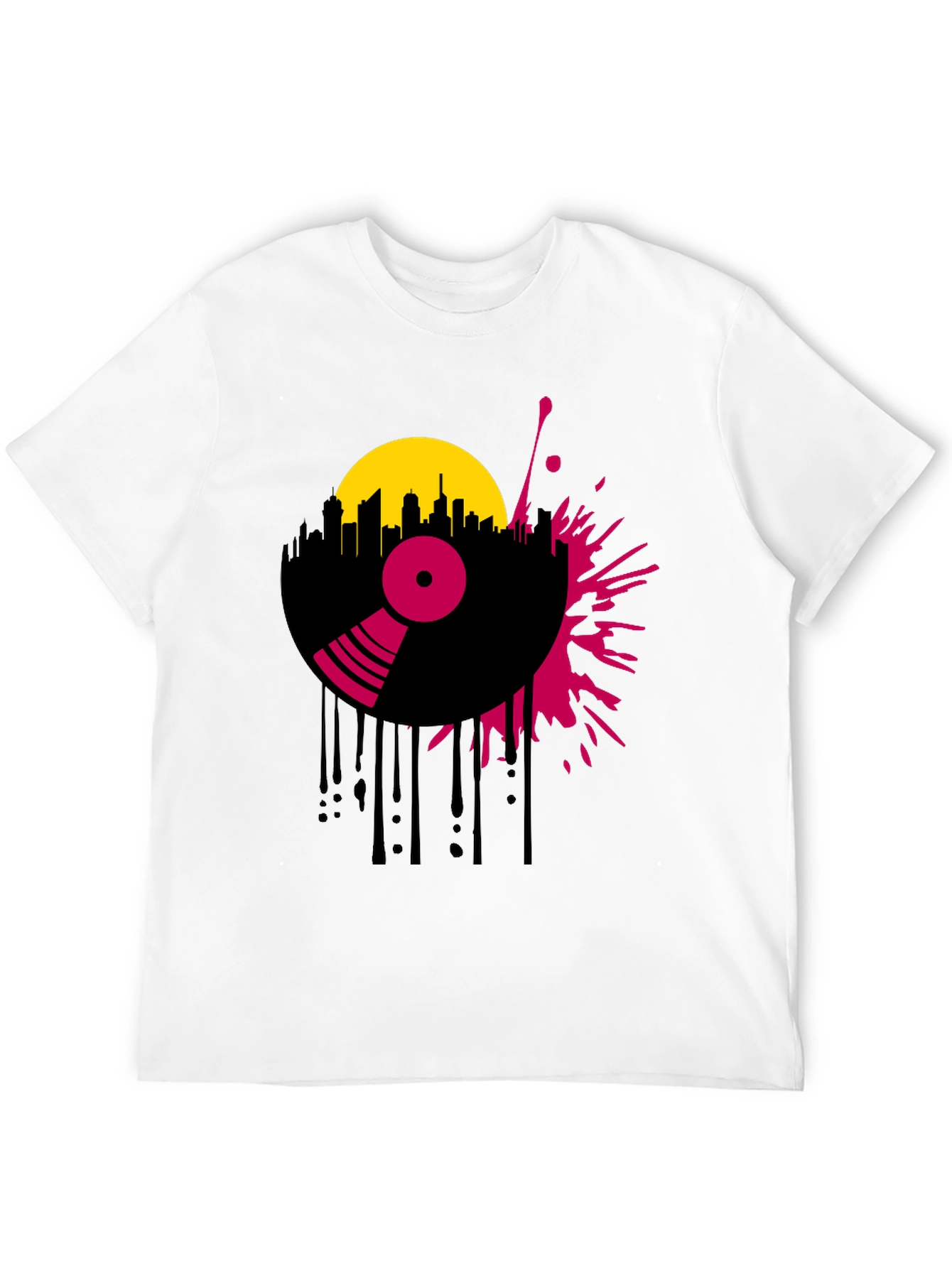 Retro Record Player Graphic Tee