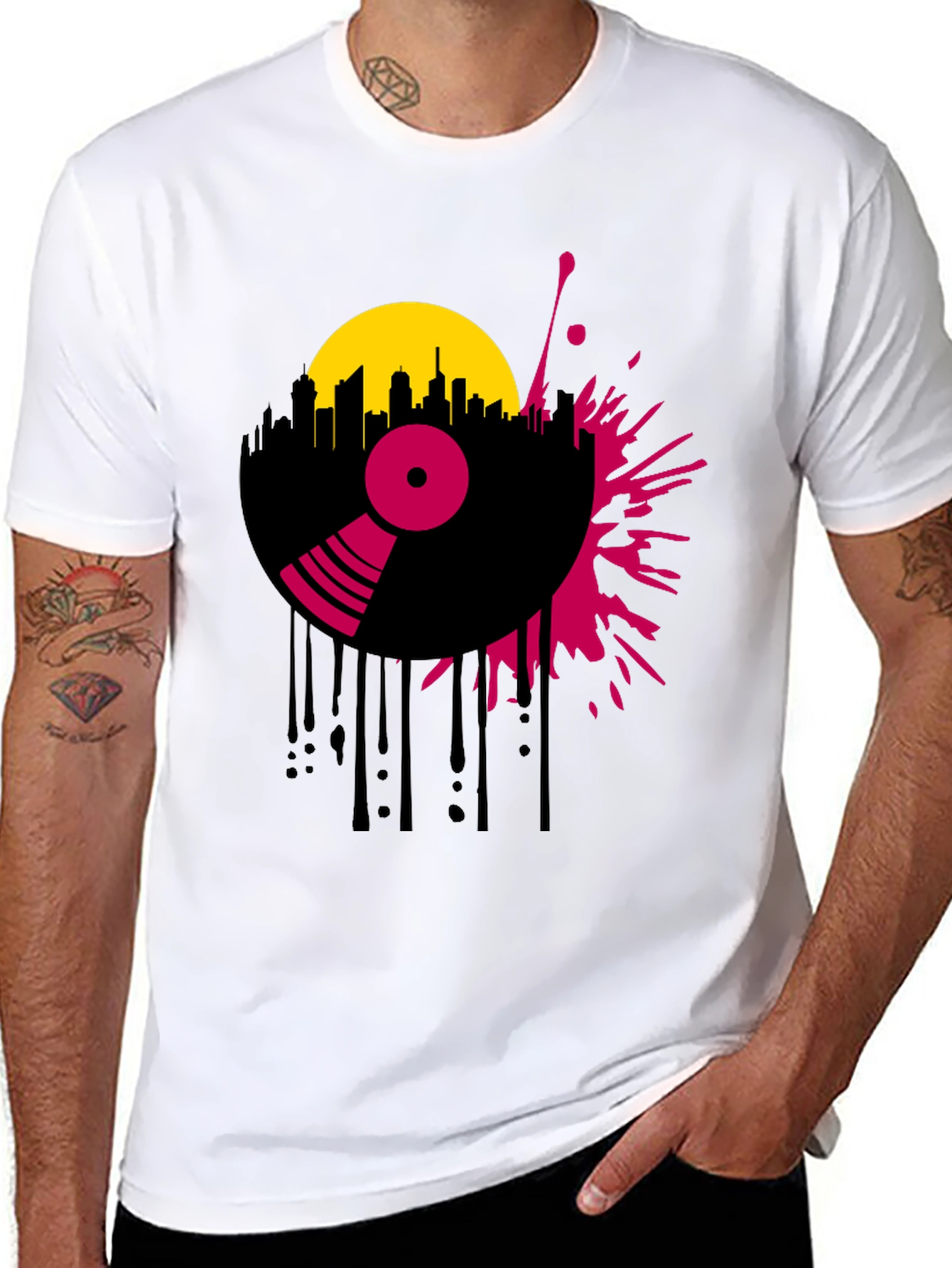 Retro Record Player Graphic Tee