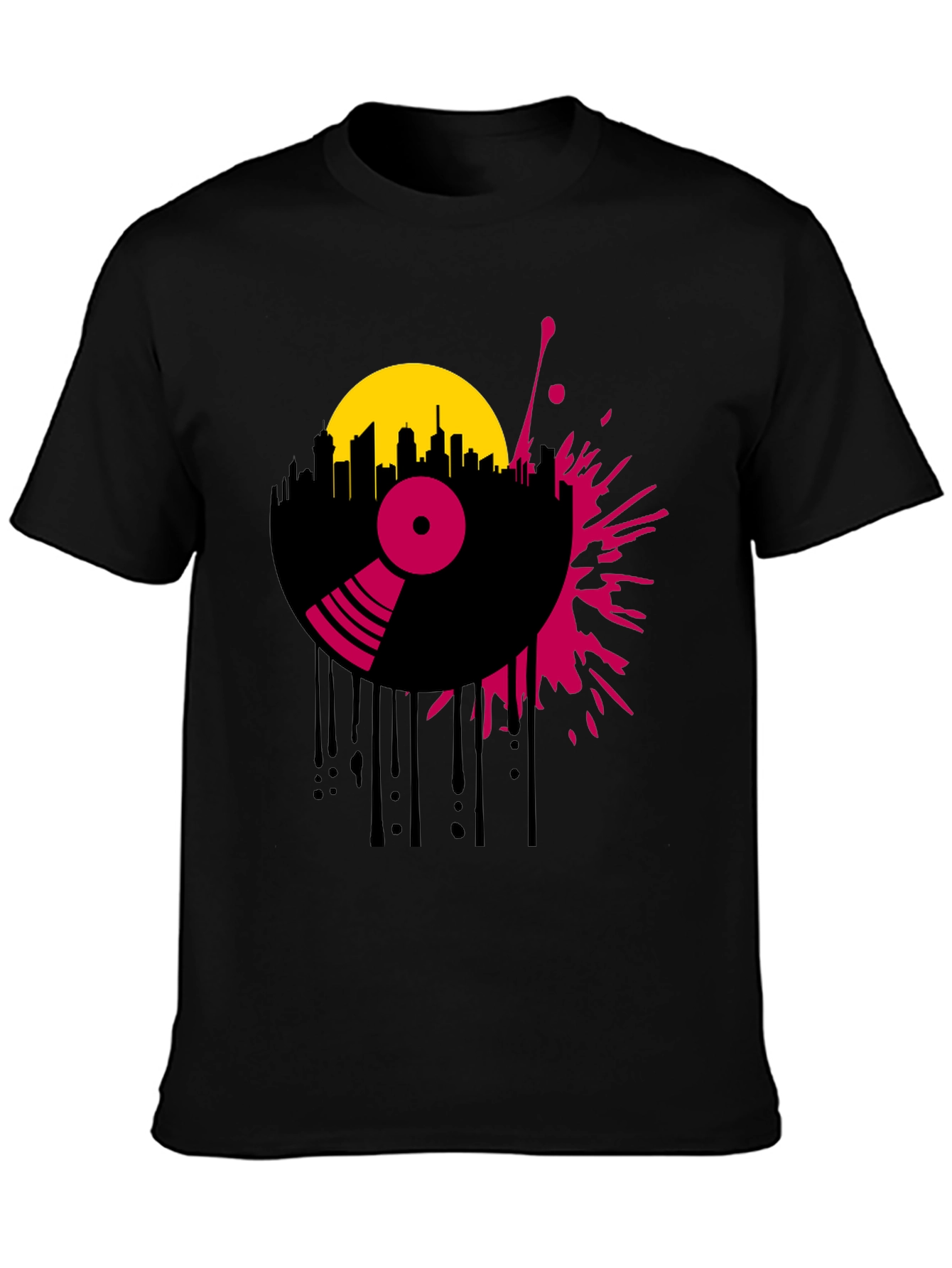 Retro Record Player Graphic Tee