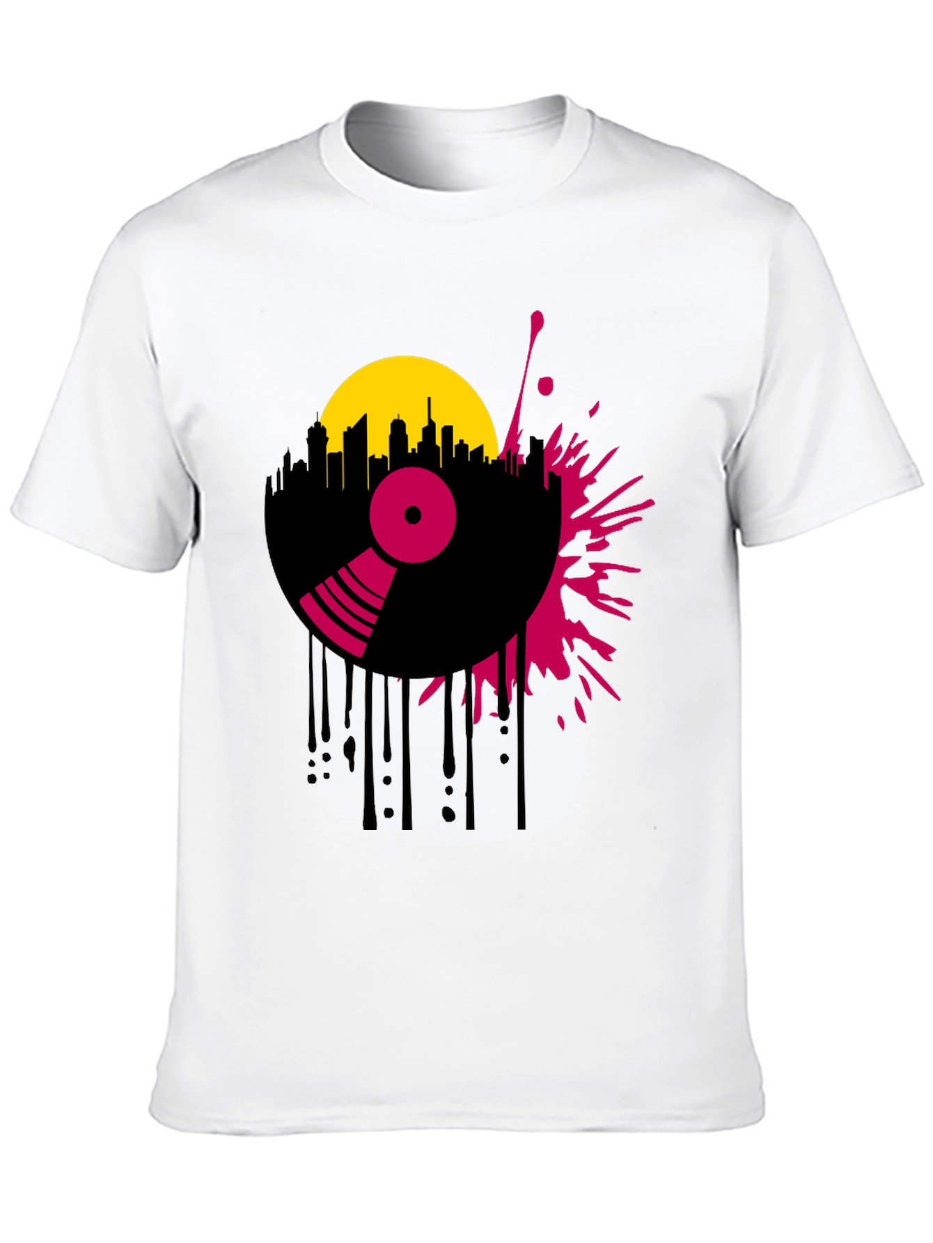 Retro Record Player Graphic Tee
