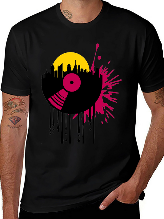 Retro Record Player Graphic Tee