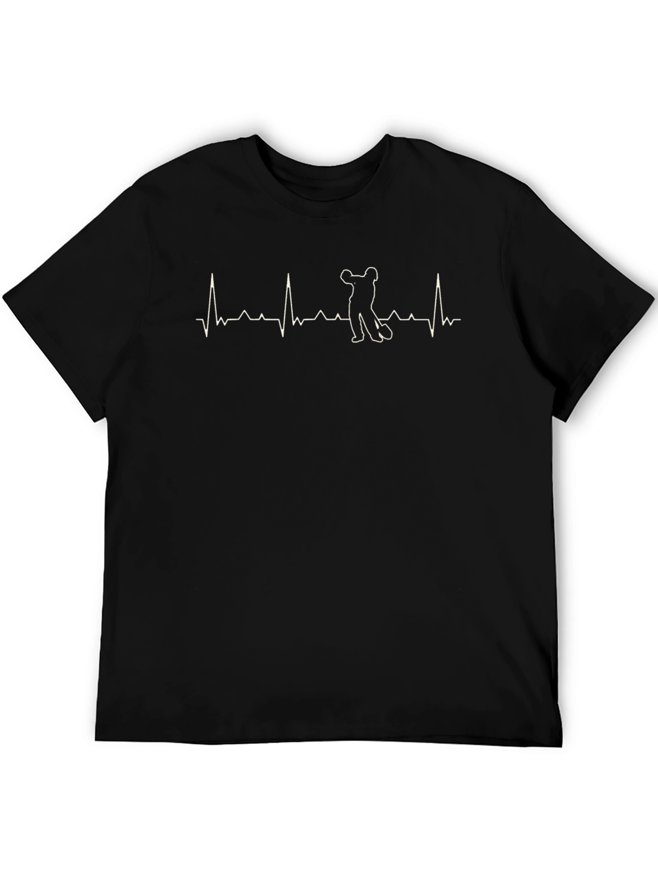Bowling Heartbeat T-Shirt - Black