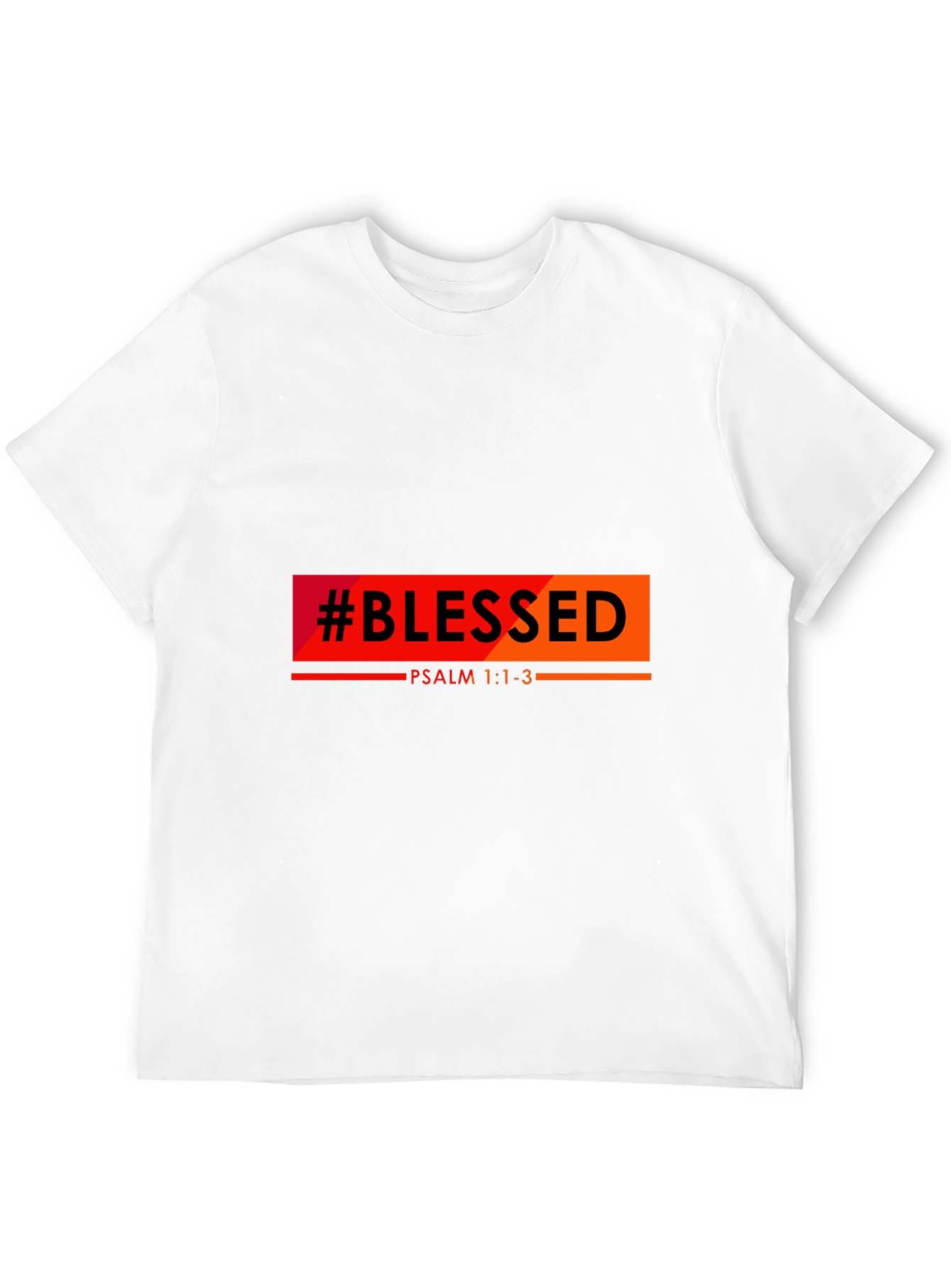#Blessed Psalm 1:1-3 Graphic Black Tee
