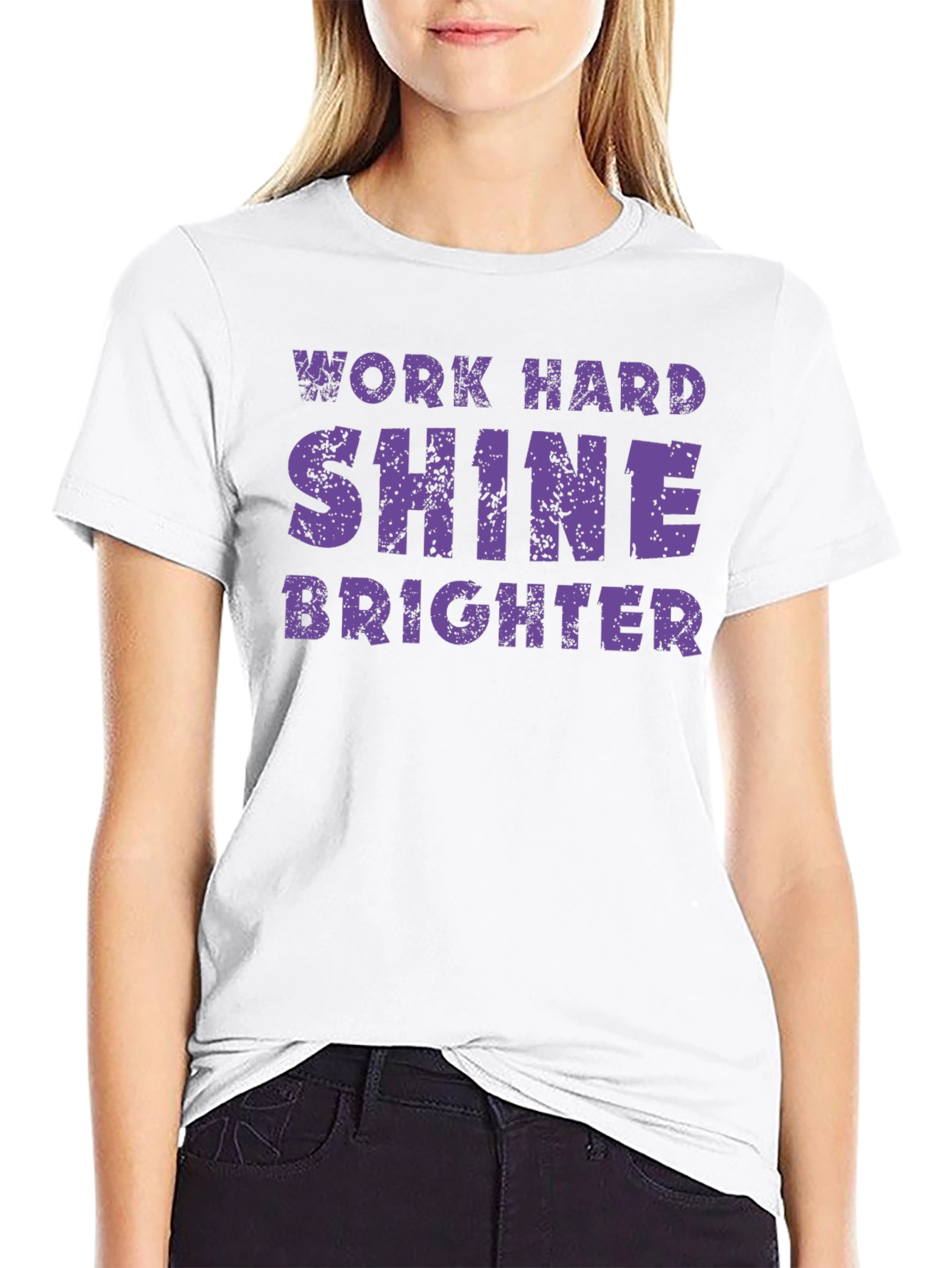 Work Hard Shine Brighter Graphic T-Shirt