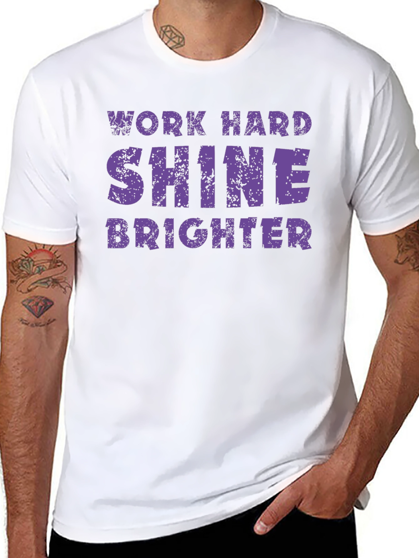 Work Hard Shine Brighter Graphic T-Shirt