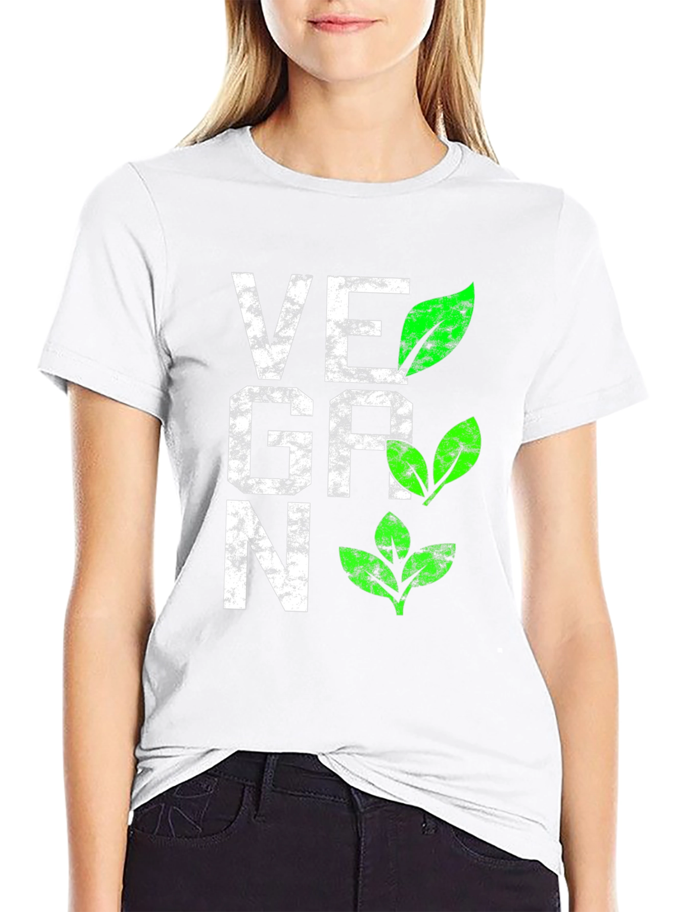 Vegan Leaf Graphic T-Shirt