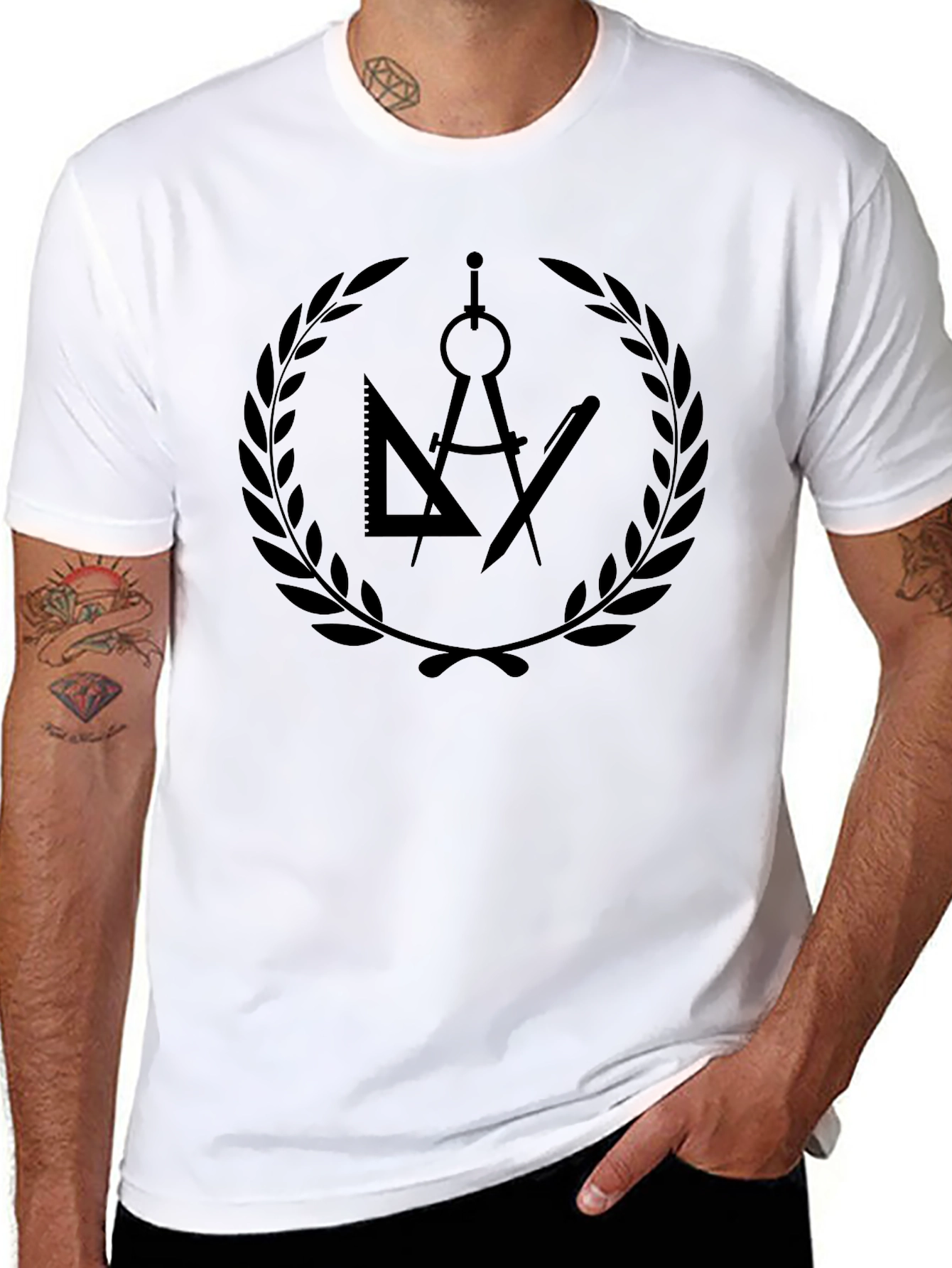 Architect Drafting T-Shirt - Black Graphic Tee