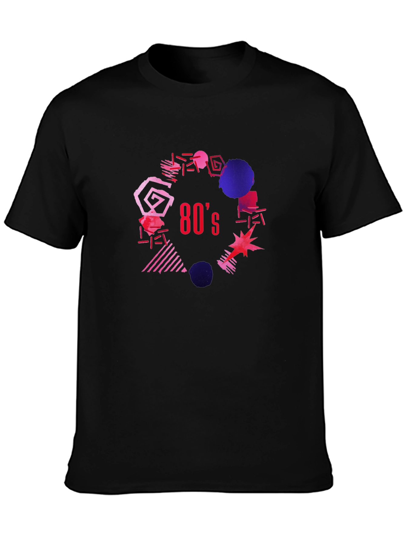 Retro 80s Graphic Tee - Black T-Shirt
