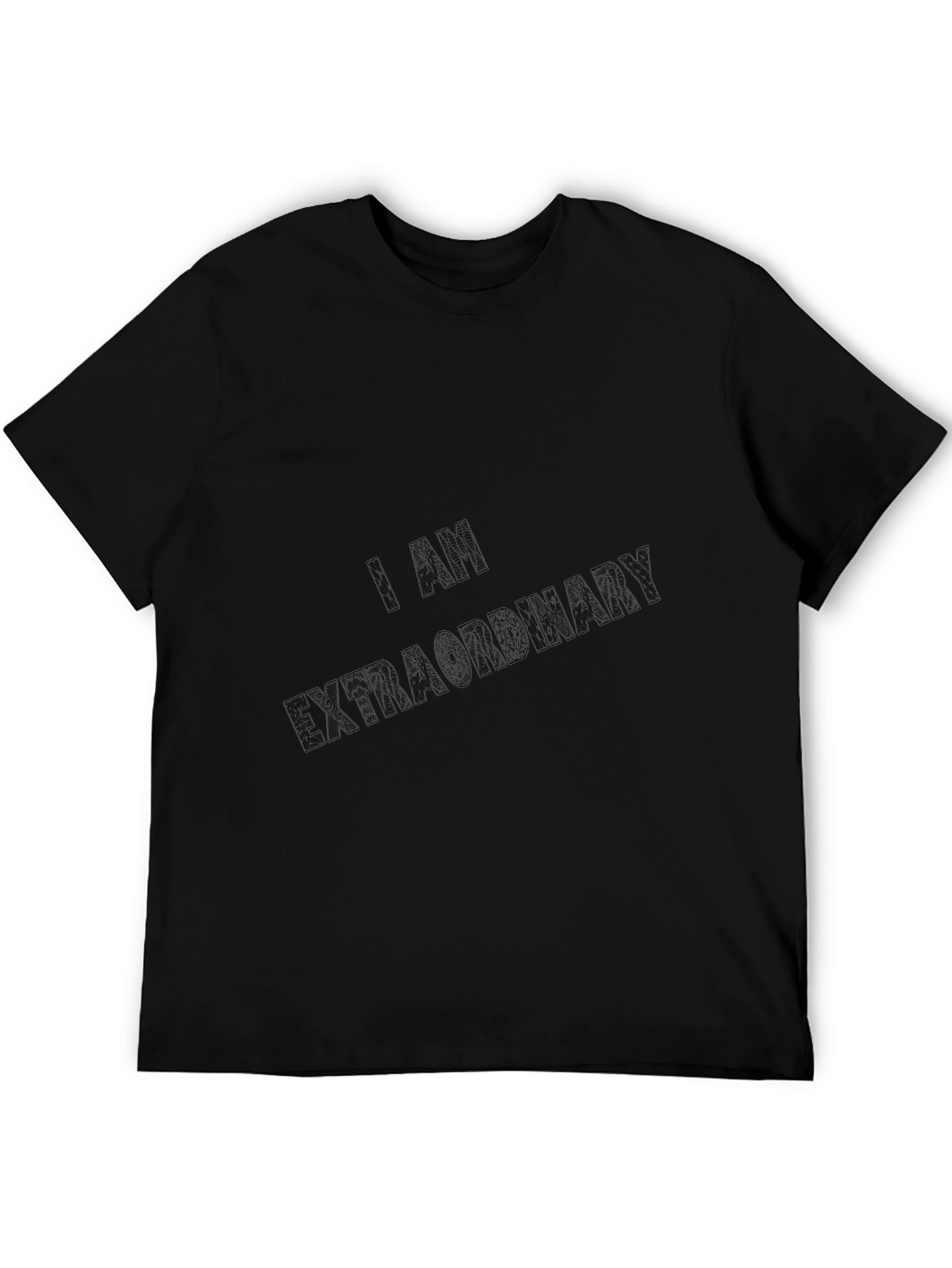 Mens Black I AM EXTRAORDINARY T-Shirt