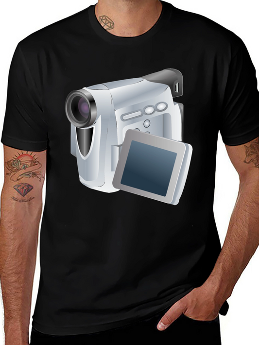 Retro Camcorder Graphic T-Shirt - Vintage Video Vibes