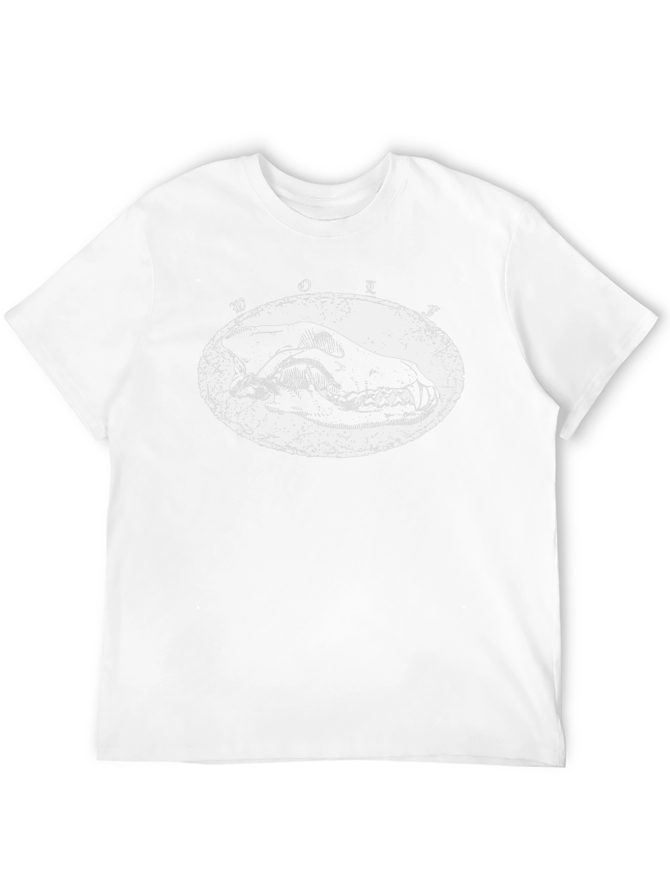 Wolf Skull Graphic Tee - Black Cotton T-Shirt